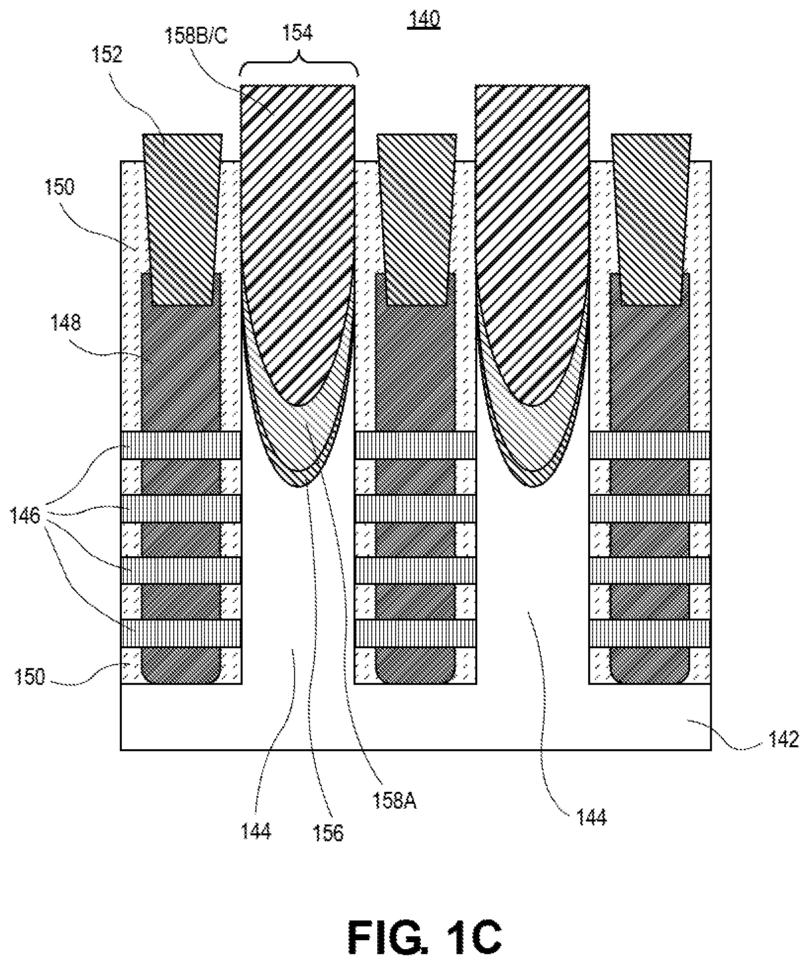 Patent US12328927 Figure 3 – Low resistance and reduced reactivity approaches for fabricating contacts and the resulting structures