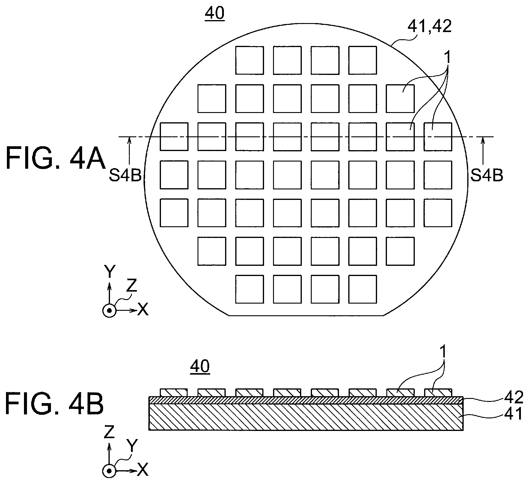 Patent US12328928 Figure 4 – Semiconductor element unit and method of manufacturing thereof, semiconductor element unit supply substrate, and semiconductor packaging circuit and method of manufacturing thereof