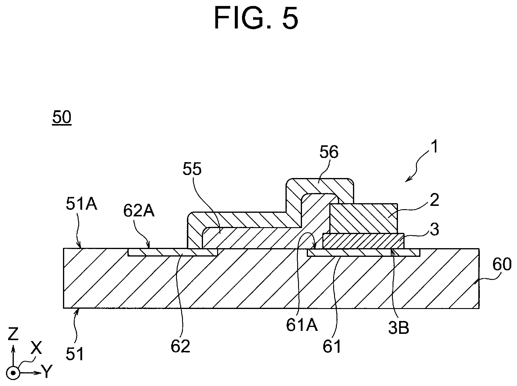 Patent US12328928 Figure 5 – Semiconductor element unit and method of manufacturing thereof, semiconductor element unit supply substrate, and semiconductor packaging circuit and method of manufacturing thereof
