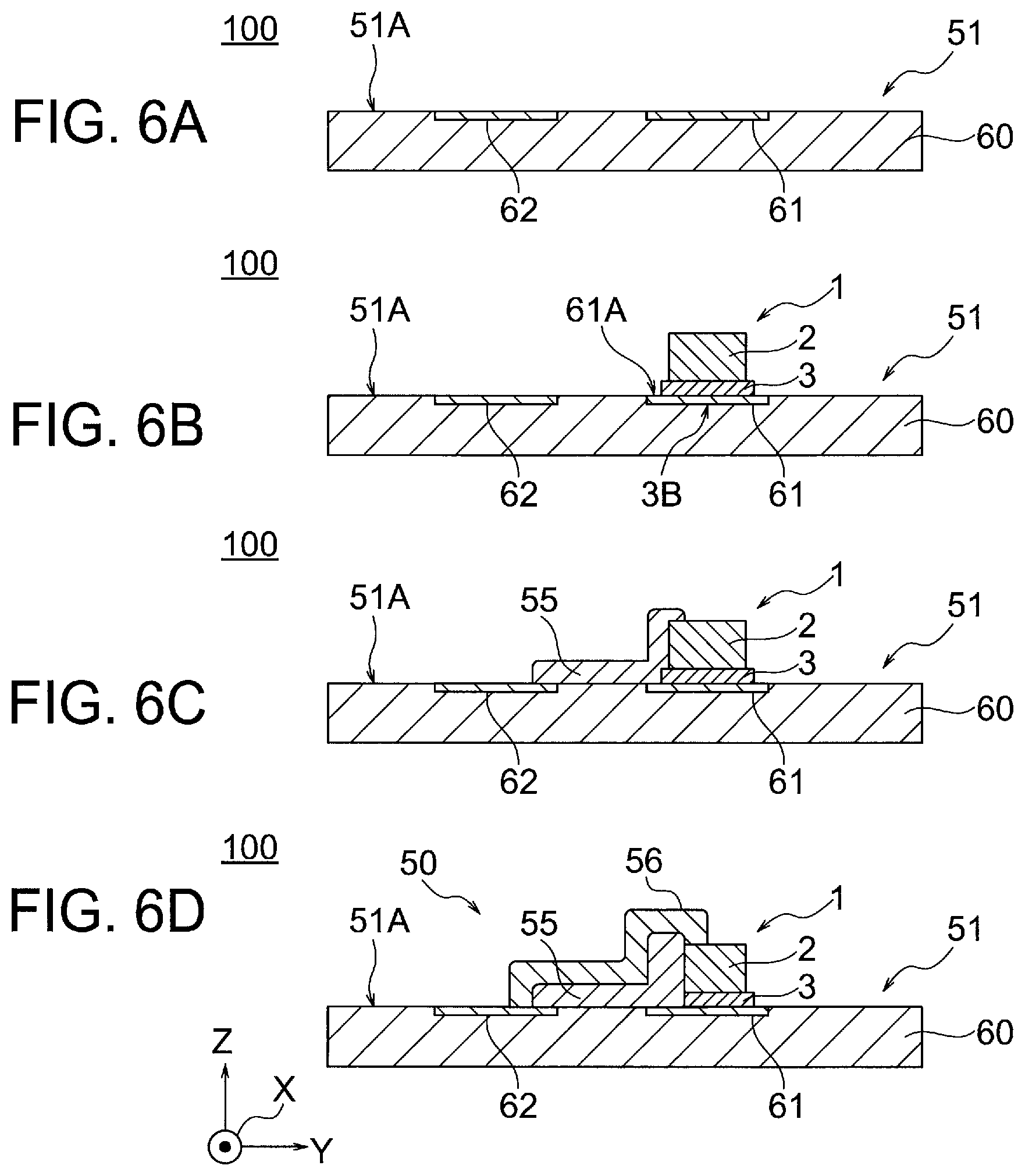 Patent US12328928 Figure 6 – Semiconductor element unit and method of manufacturing thereof, semiconductor element unit supply substrate, and semiconductor packaging circuit and method of manufacturing thereof