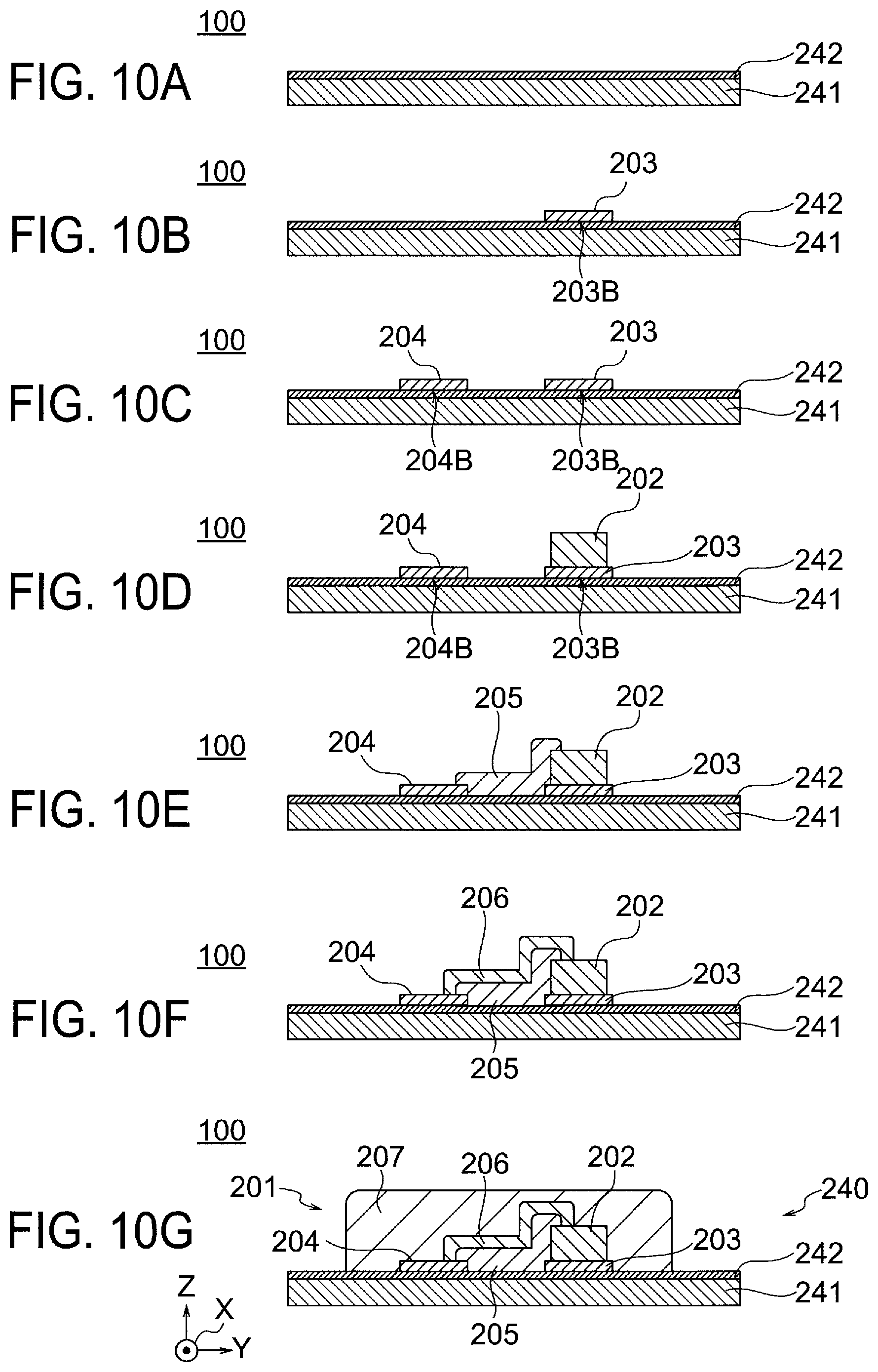 Patent US12328928 Figure 9 – Semiconductor element unit and method of manufacturing thereof, semiconductor element unit supply substrate, and semiconductor packaging circuit and method of manufacturing thereof