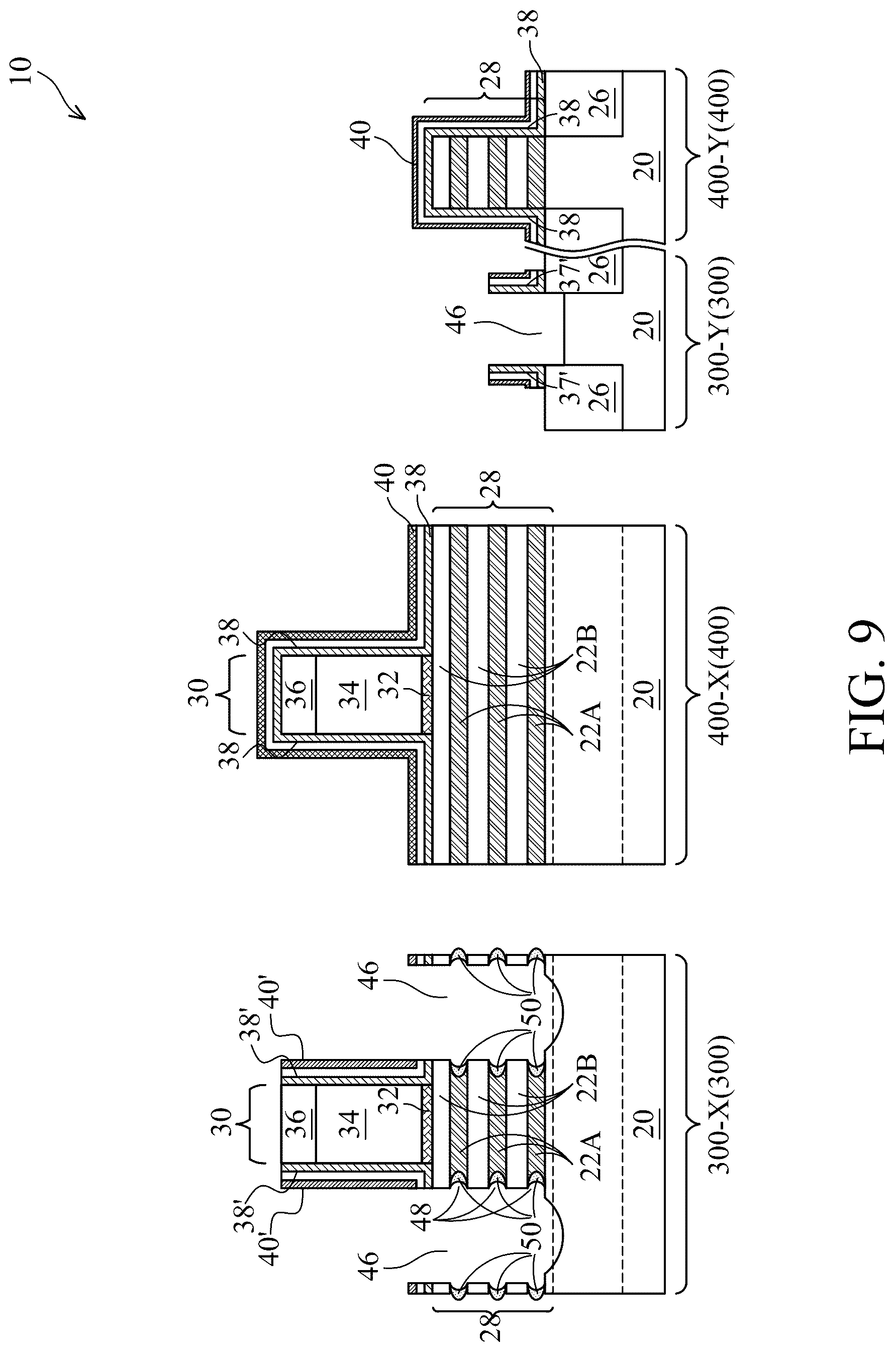 Patent US12328929 Figure 9 – Method of forming thin dummy sidewall spacers for transistors with reduced pitches
