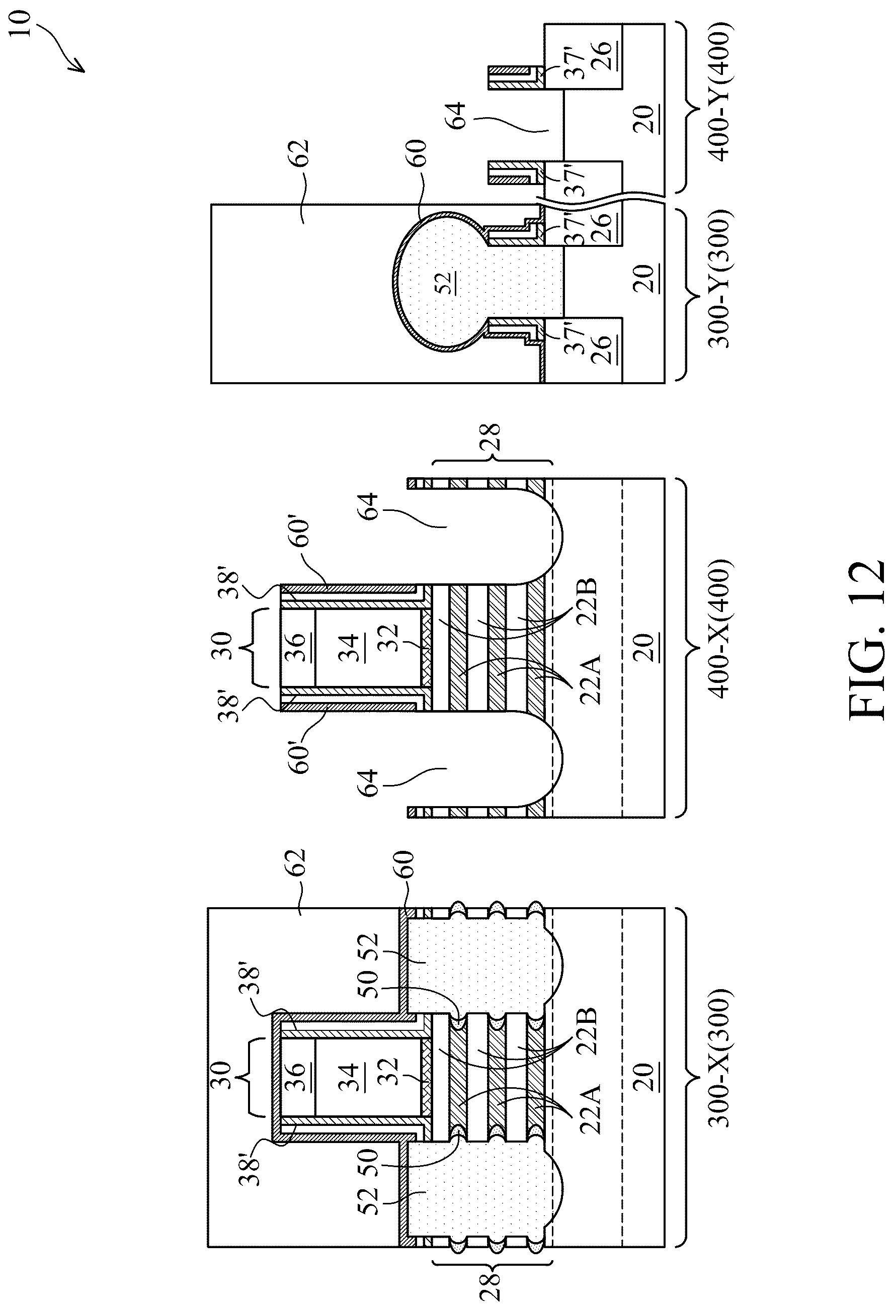 Patent US12328929 Figure 12 – Method of forming thin dummy sidewall spacers for transistors with reduced pitches