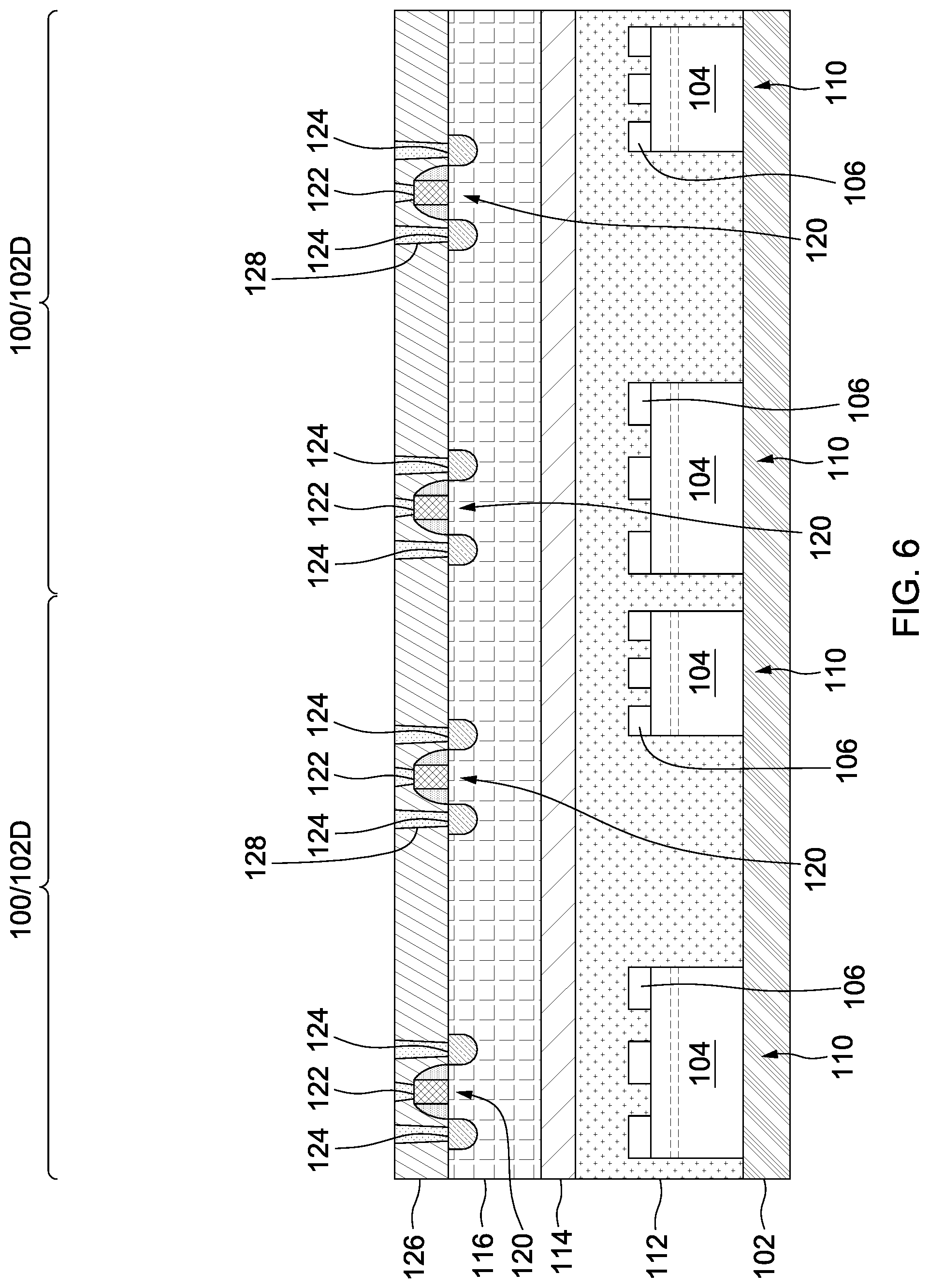 Patent US12328931 Figure 6 – Hybrid integrated circuit dies and methods of forming the same