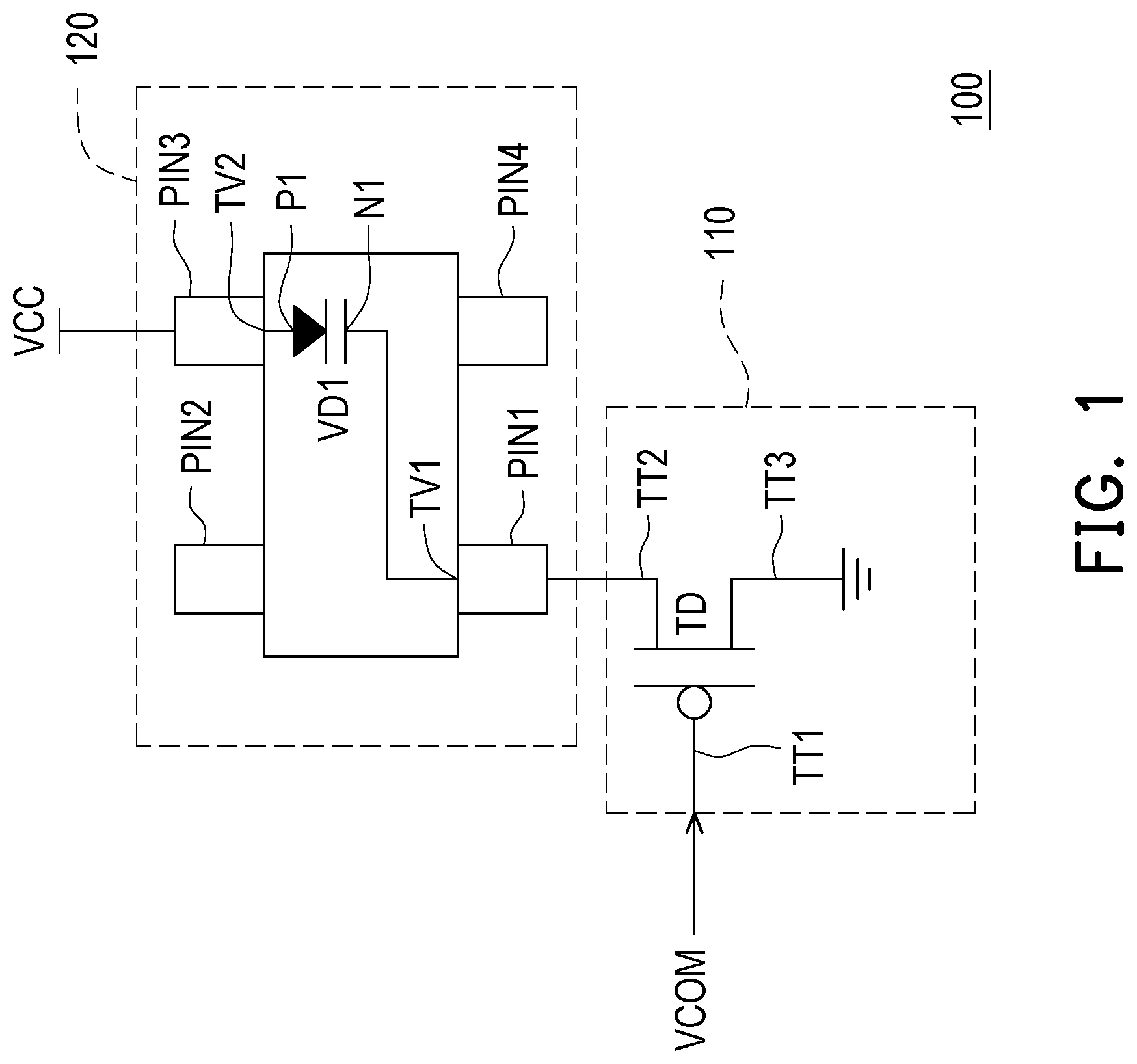 Patent US12328934 Figure 1 – Electronic device and diode