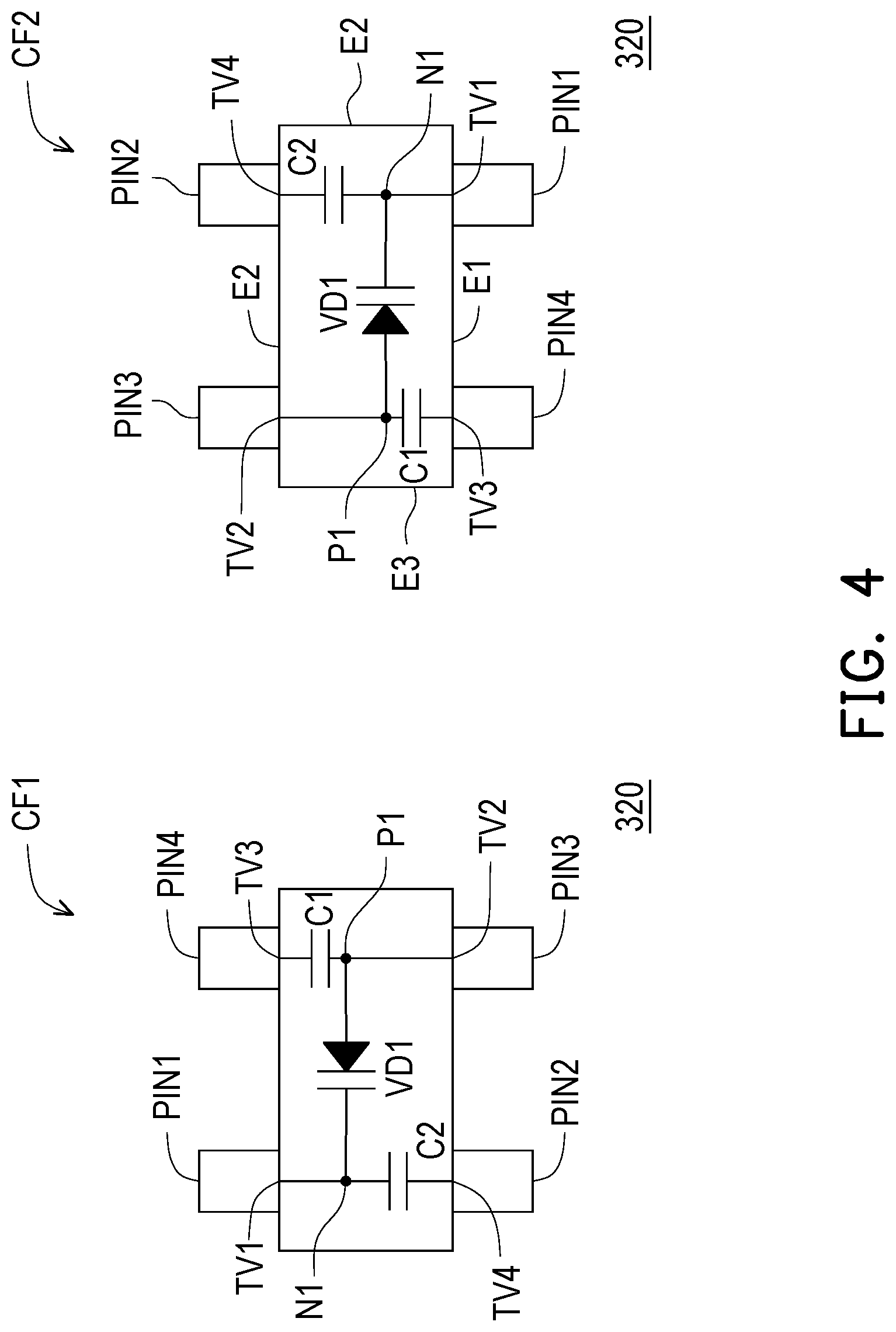 Patent US12328934 Figure 4 – Electronic device and diode