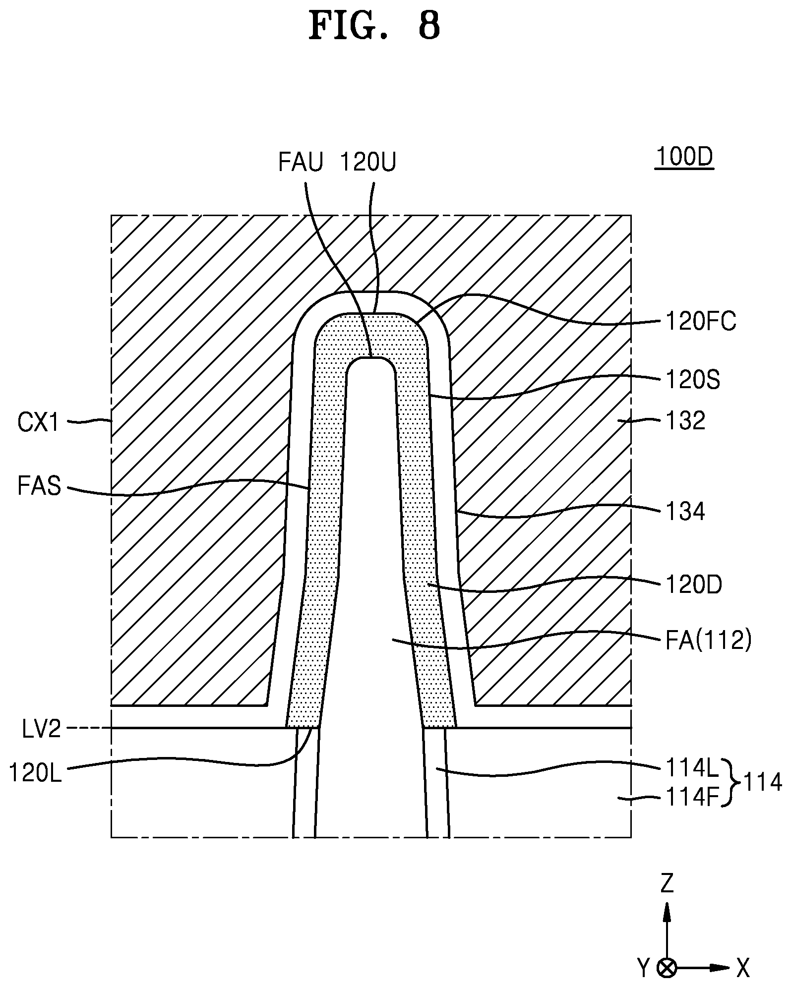 Patent US12328937 Figure 8 – Integrated circuit devices and methods of manufacturing the same