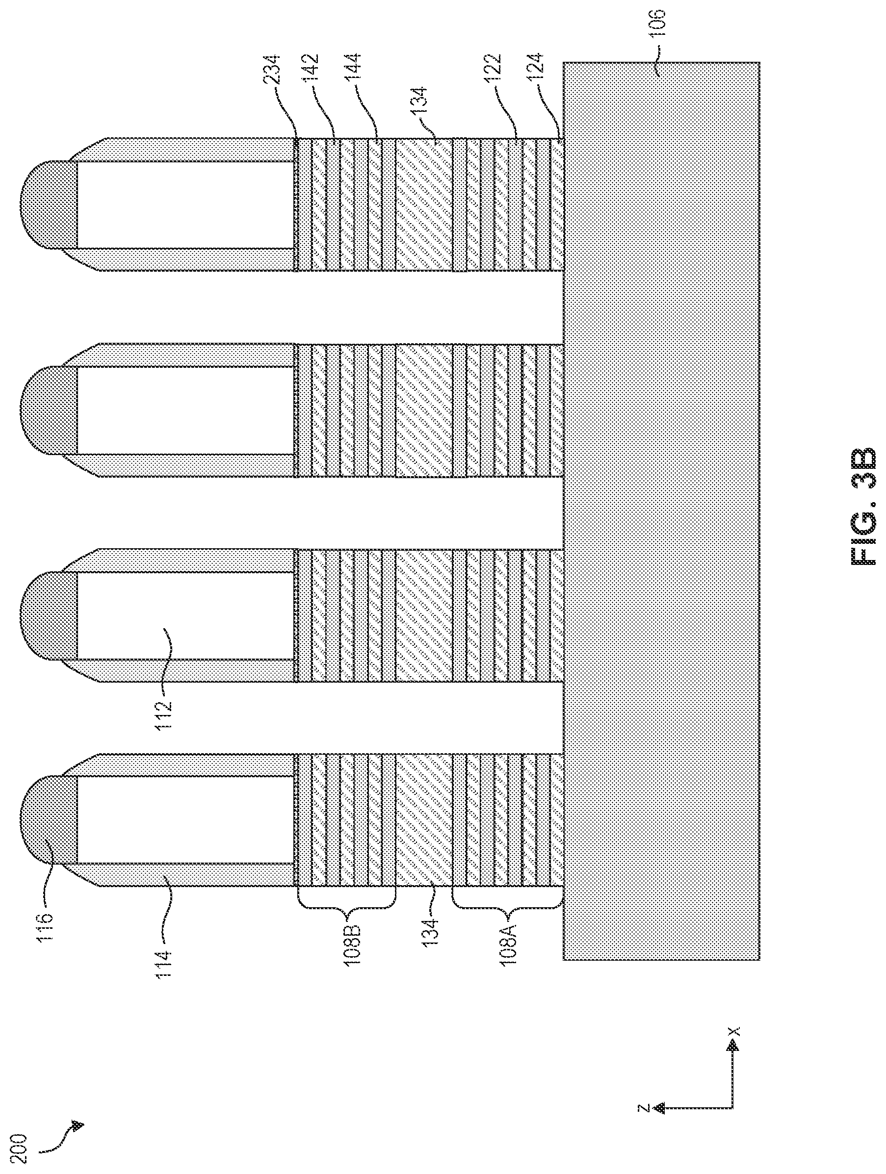 Patent US12328938 Figure 4 – Gate structures for stacked semiconductor devices