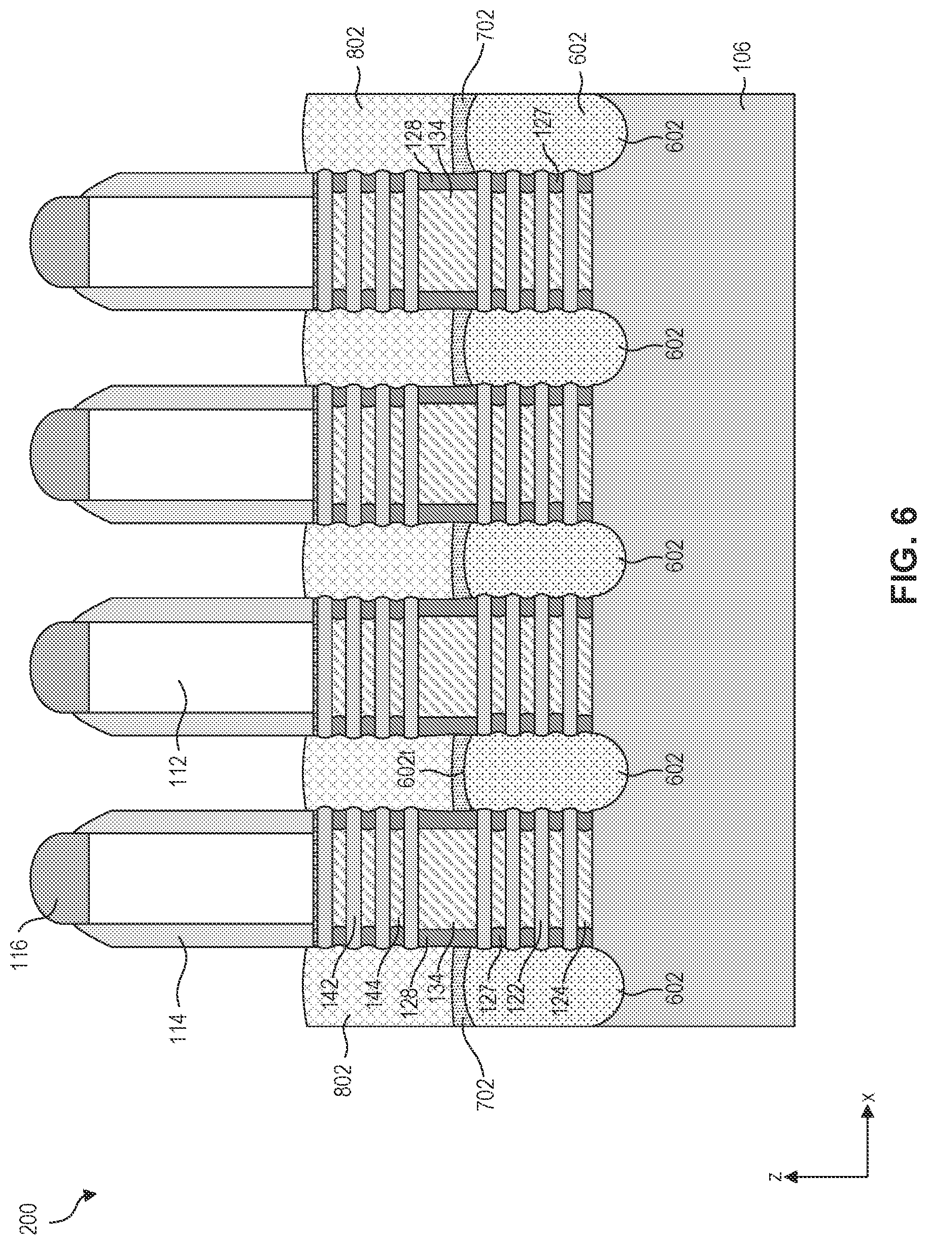 Patent US12328938 Figure 7 – Gate structures for stacked semiconductor devices