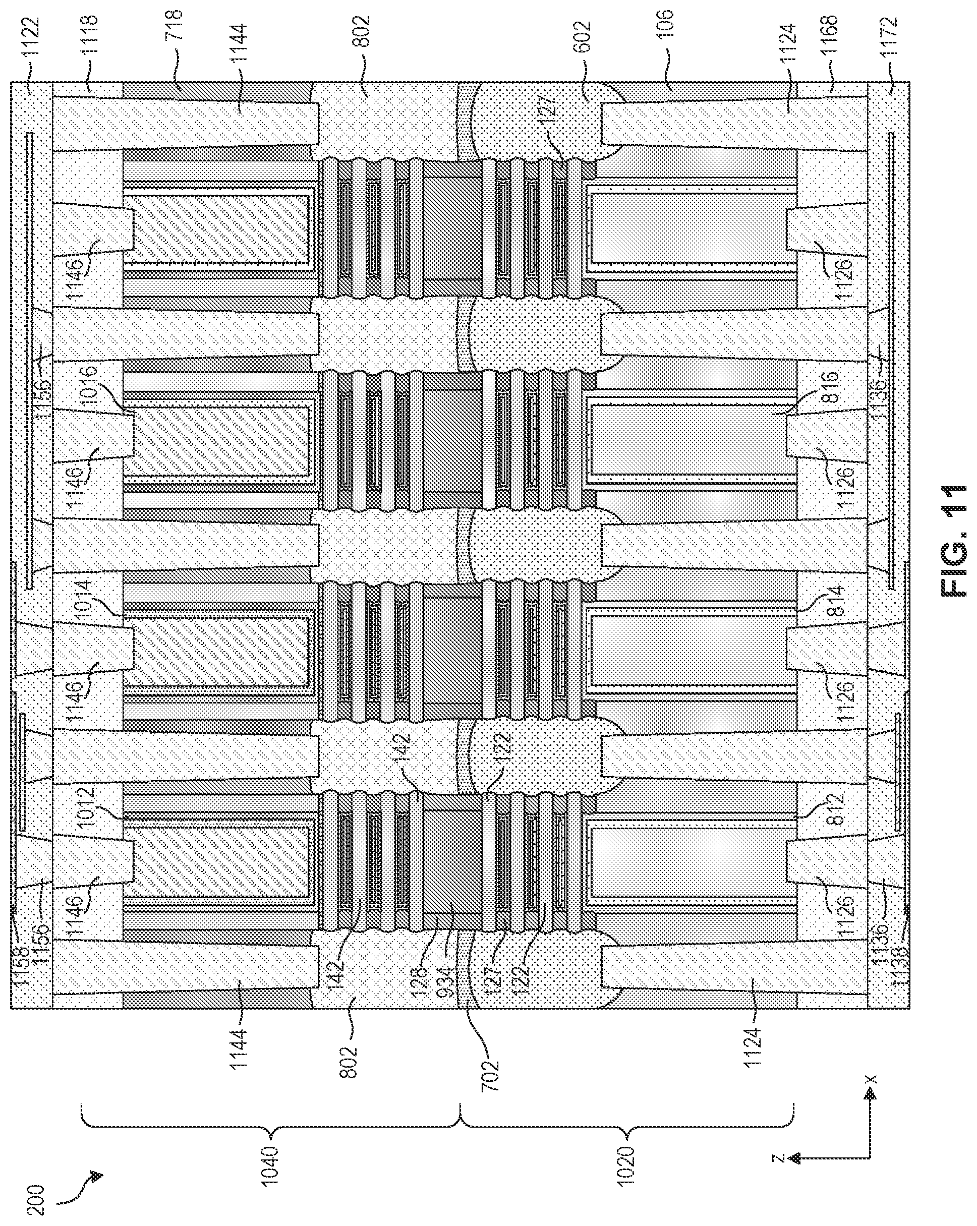 Patent US12328938 Figure 12 – Gate structures for stacked semiconductor devices