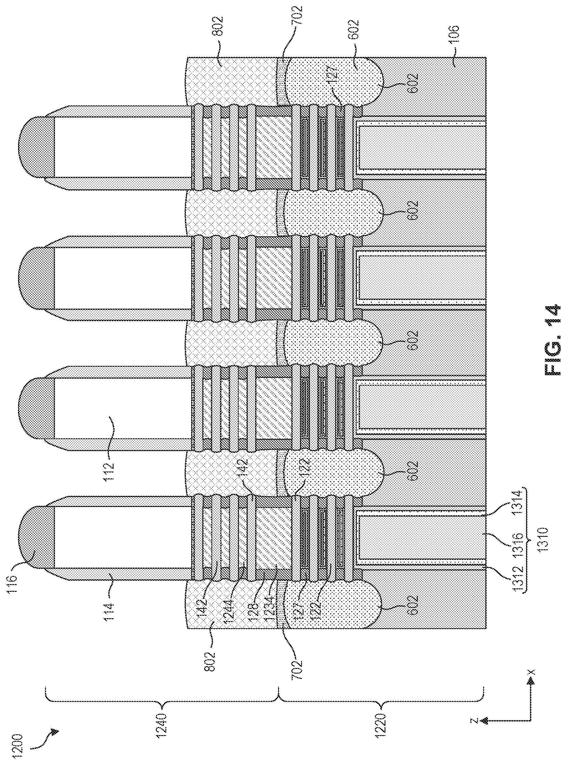 Patent US12328938 Figure 15 – Gate structures for stacked semiconductor devices