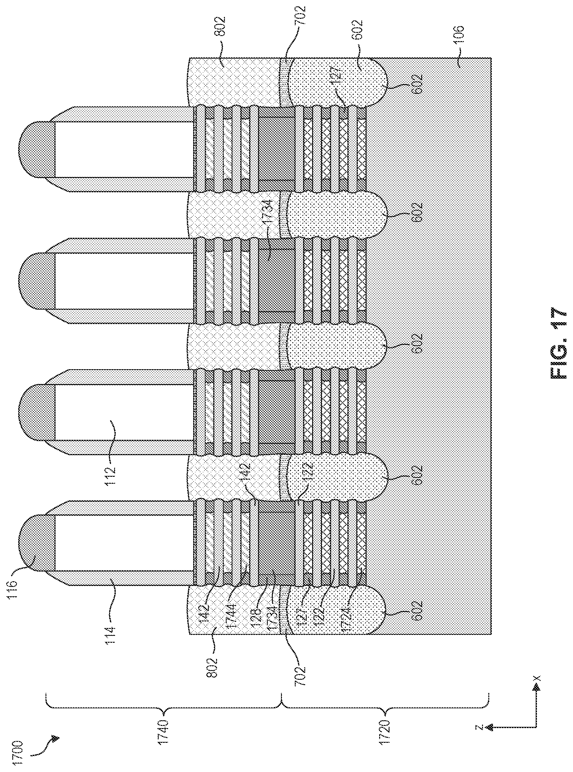 Patent US12328938 Figure 18 – Gate structures for stacked semiconductor devices
