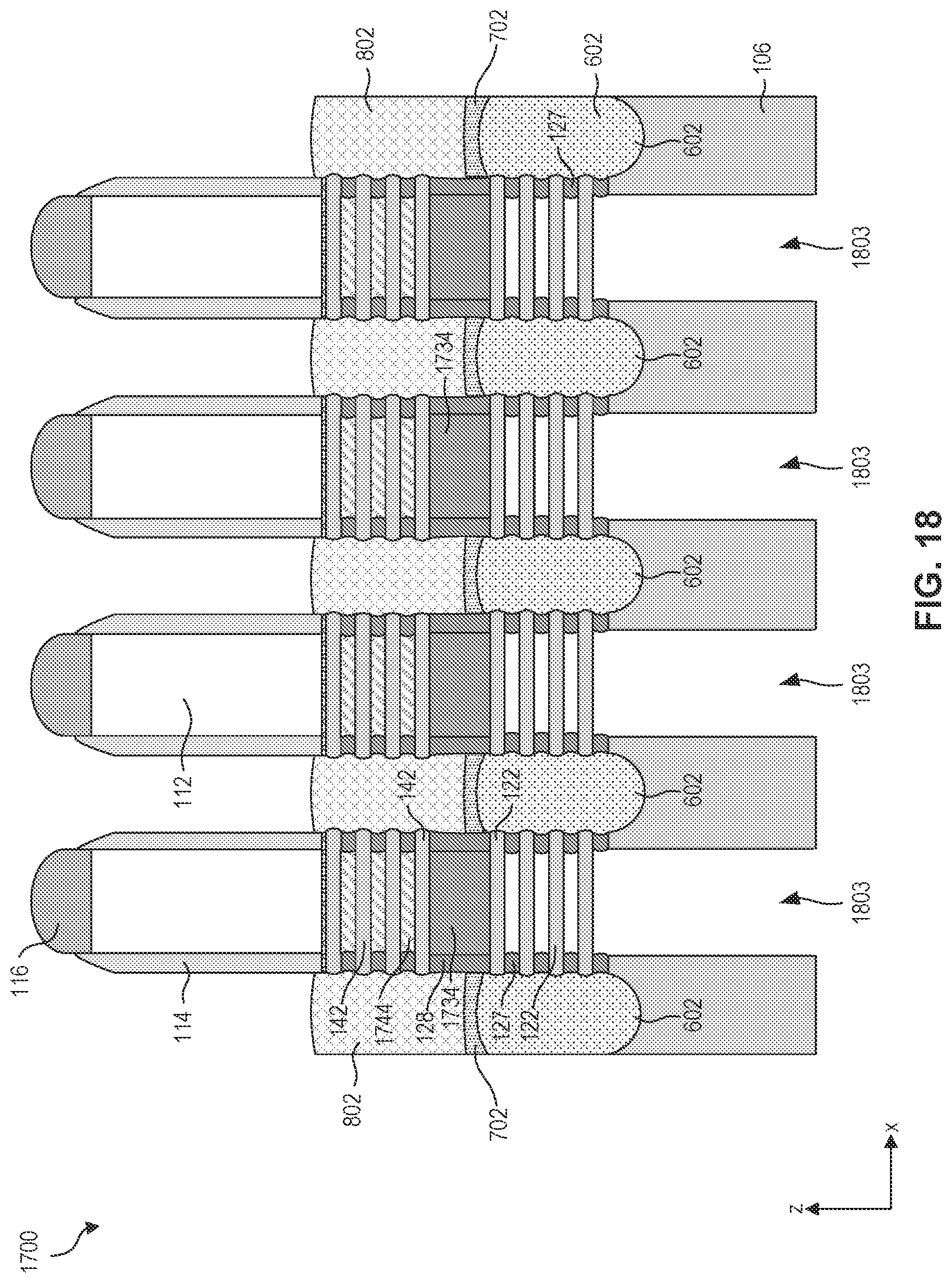 Patent US12328938 Figure 19 – Gate structures for stacked semiconductor devices