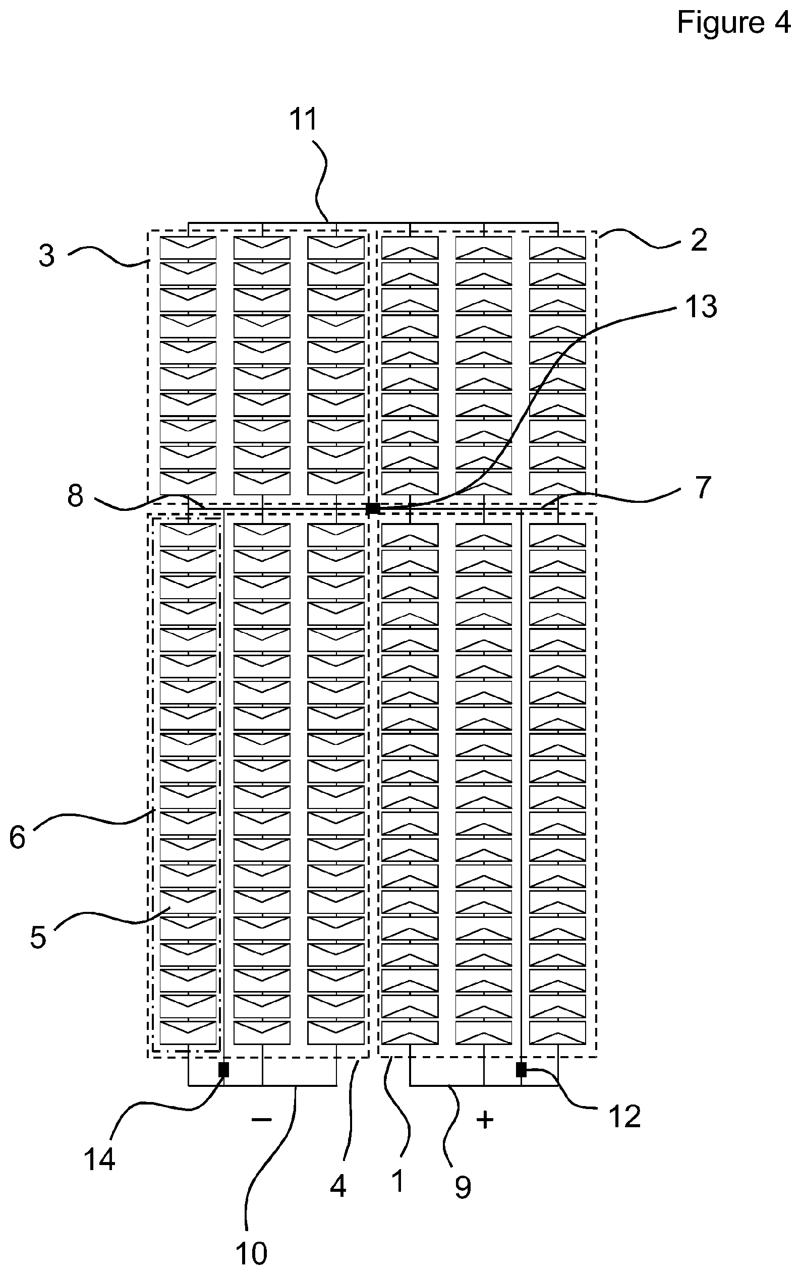 Patent US12328953 Figure 4 – Solar cell module