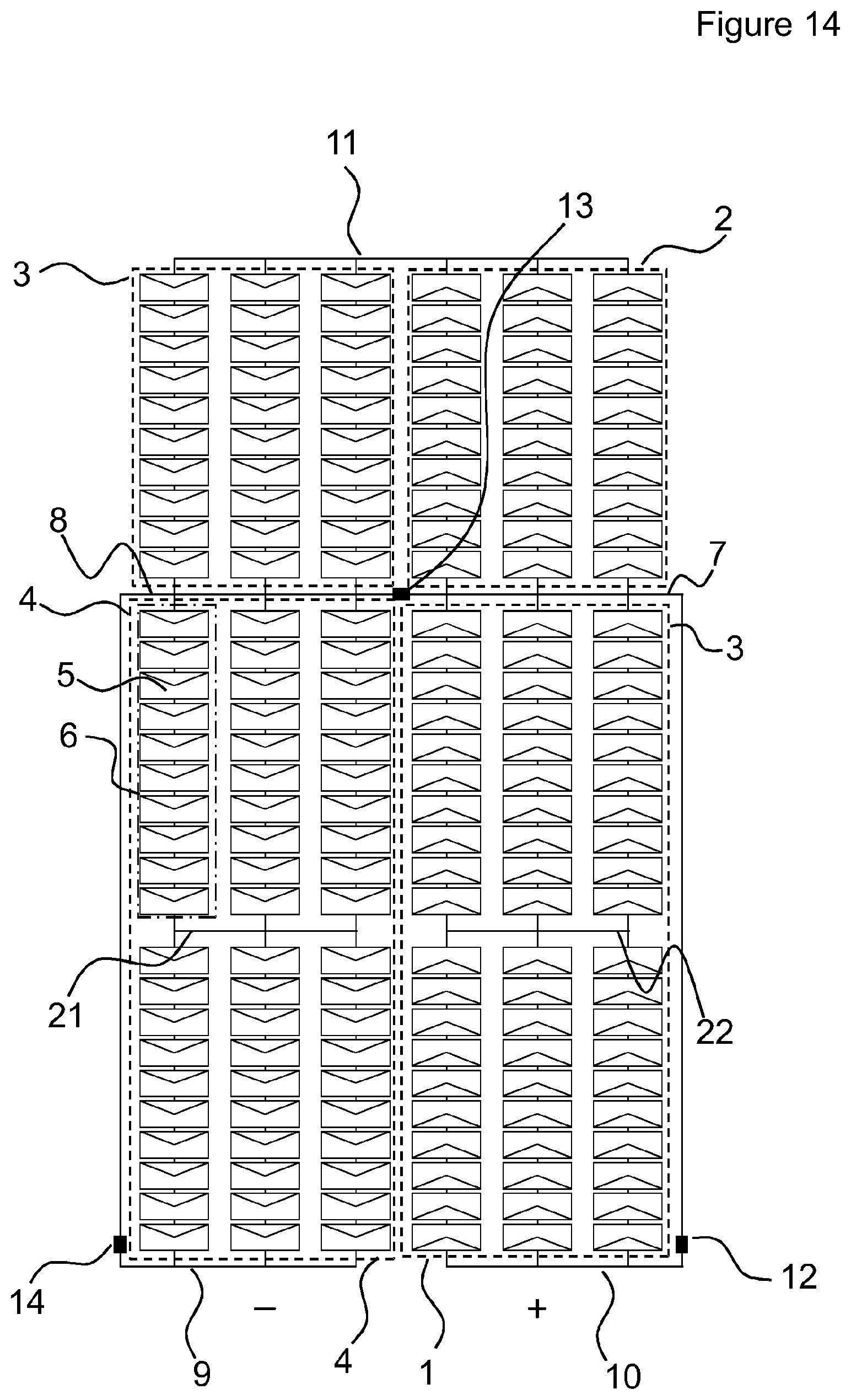 Patent US12328953 Figure 14 – Solar cell module