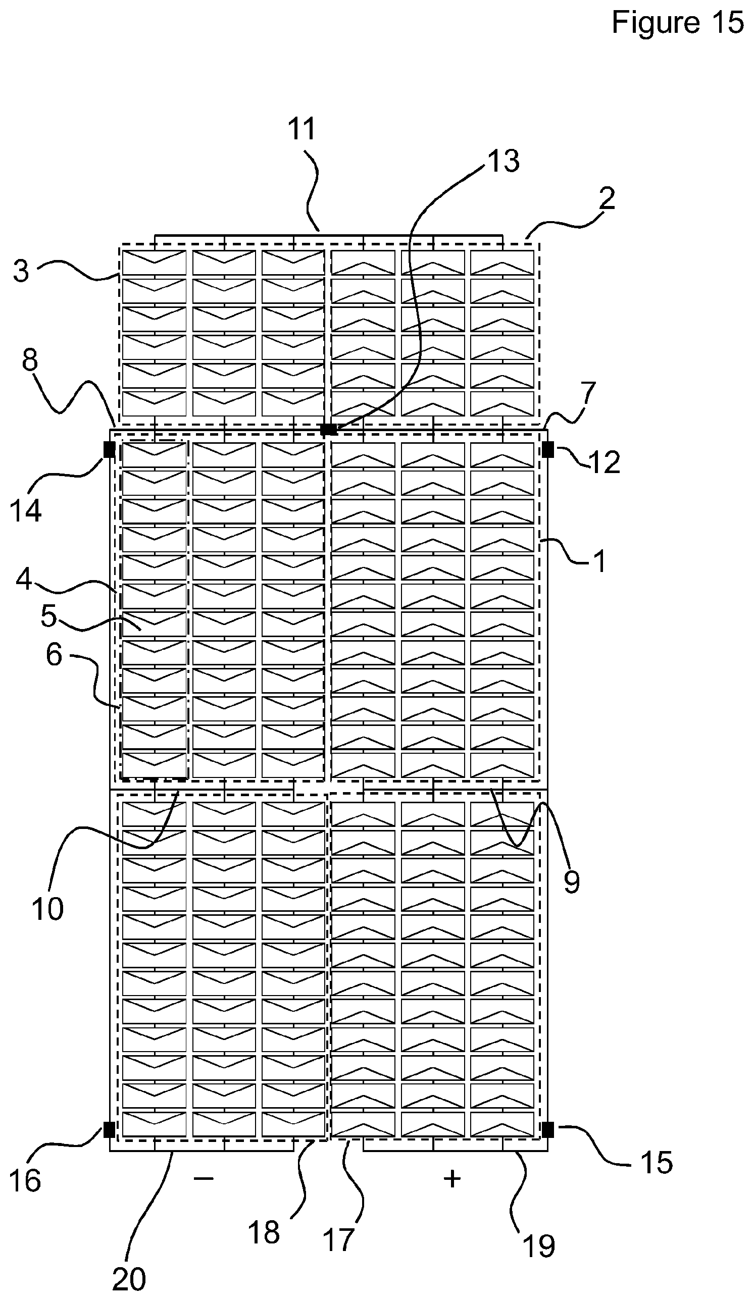 Patent US12328953 Figure 15 – Solar cell module