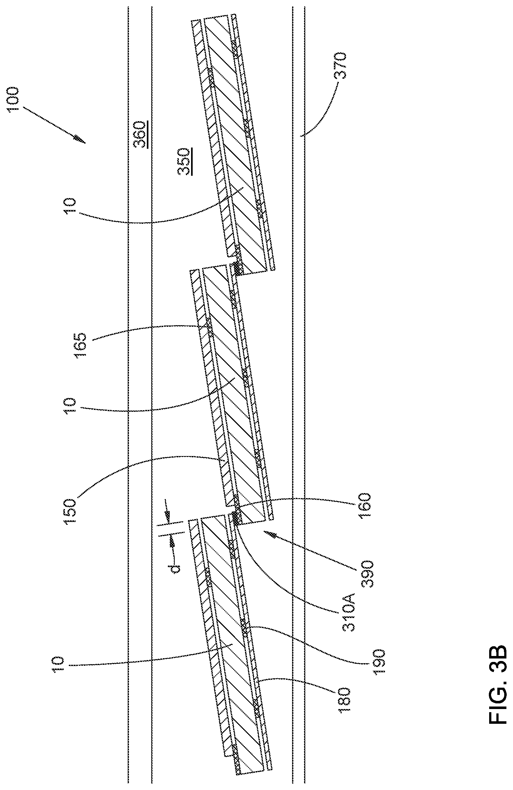 Patent US12328954 Figure 4 – Shingled solar module with ribbon interconnect