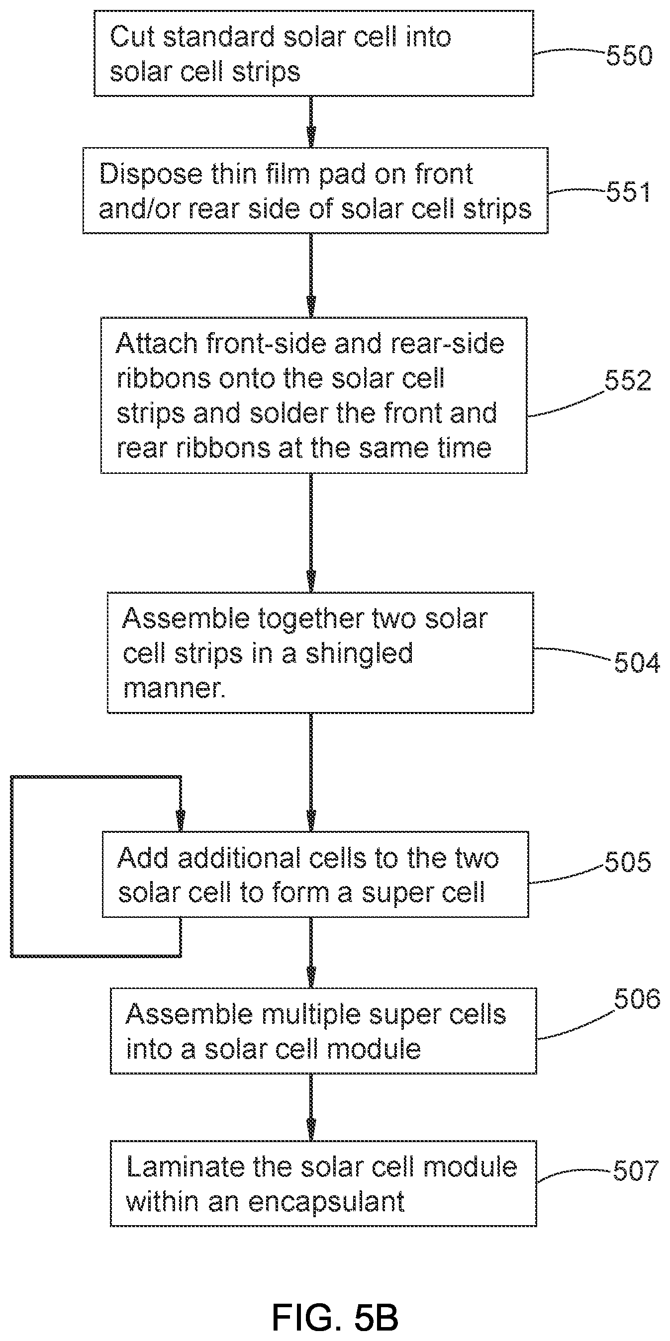 Patent US12328954 Figure 7 – Shingled solar module with ribbon interconnect