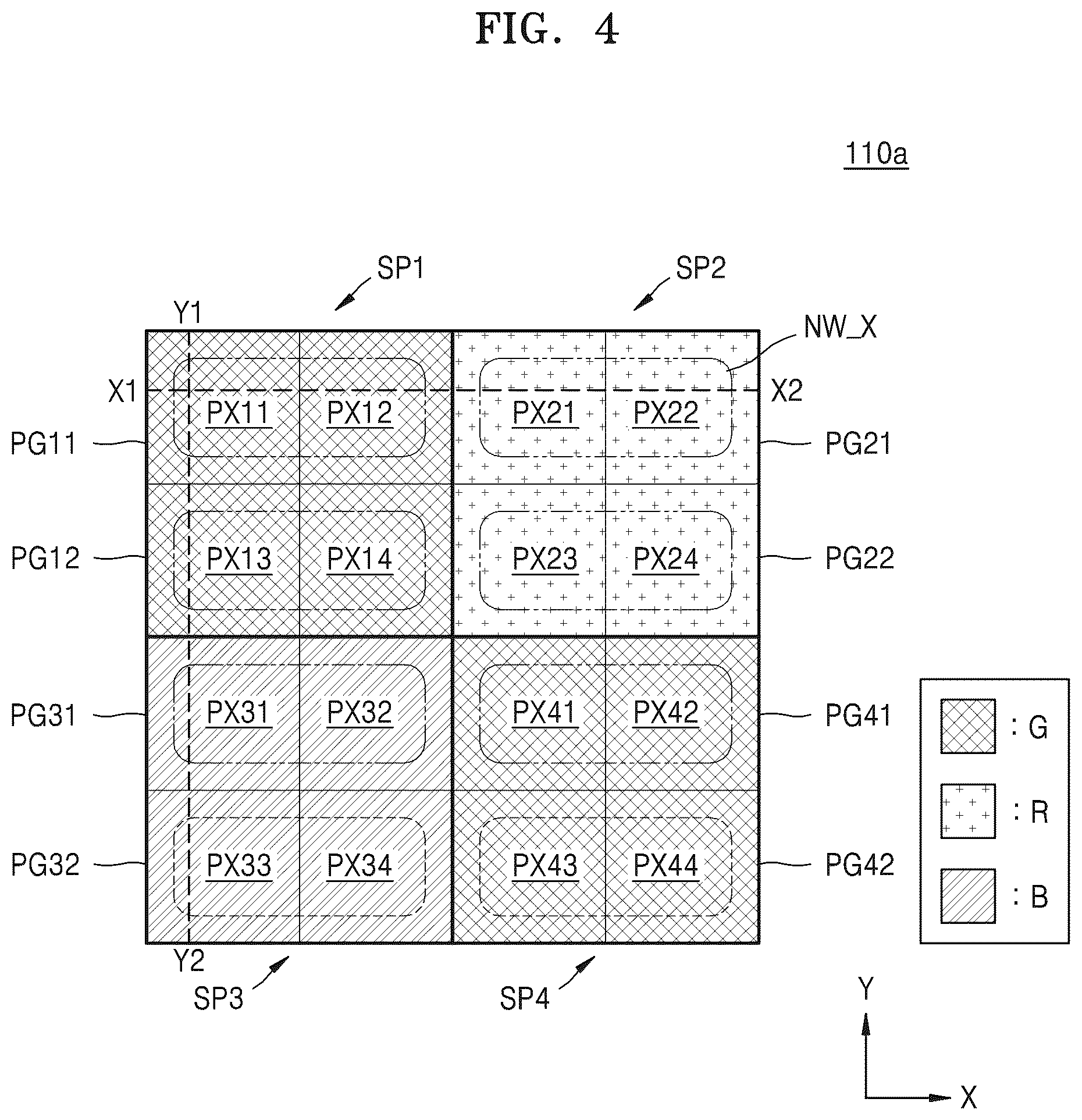 Patent US12328961 Figure 4 – Image sensor including shared pixels