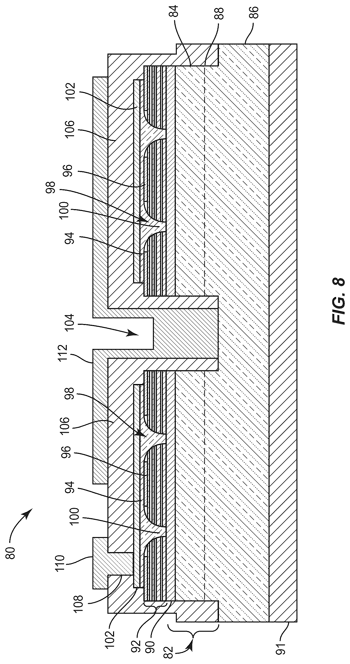 Patent US12328980 Figure 9 – Reflective layers for light-emitting diodes