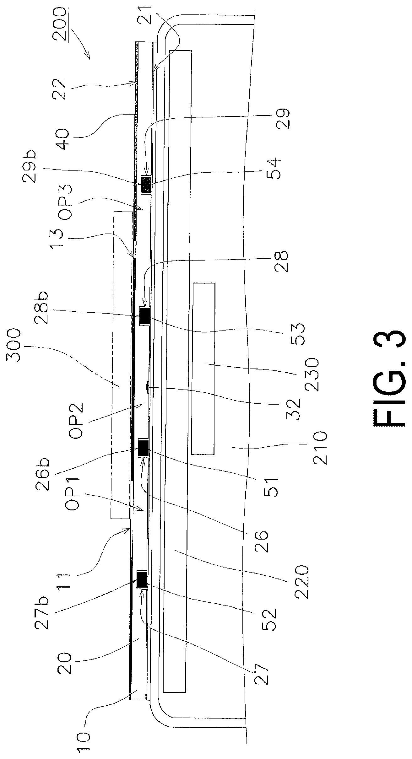 Patent US12328984 Figure 3 – Display device and method for manufacturing display device