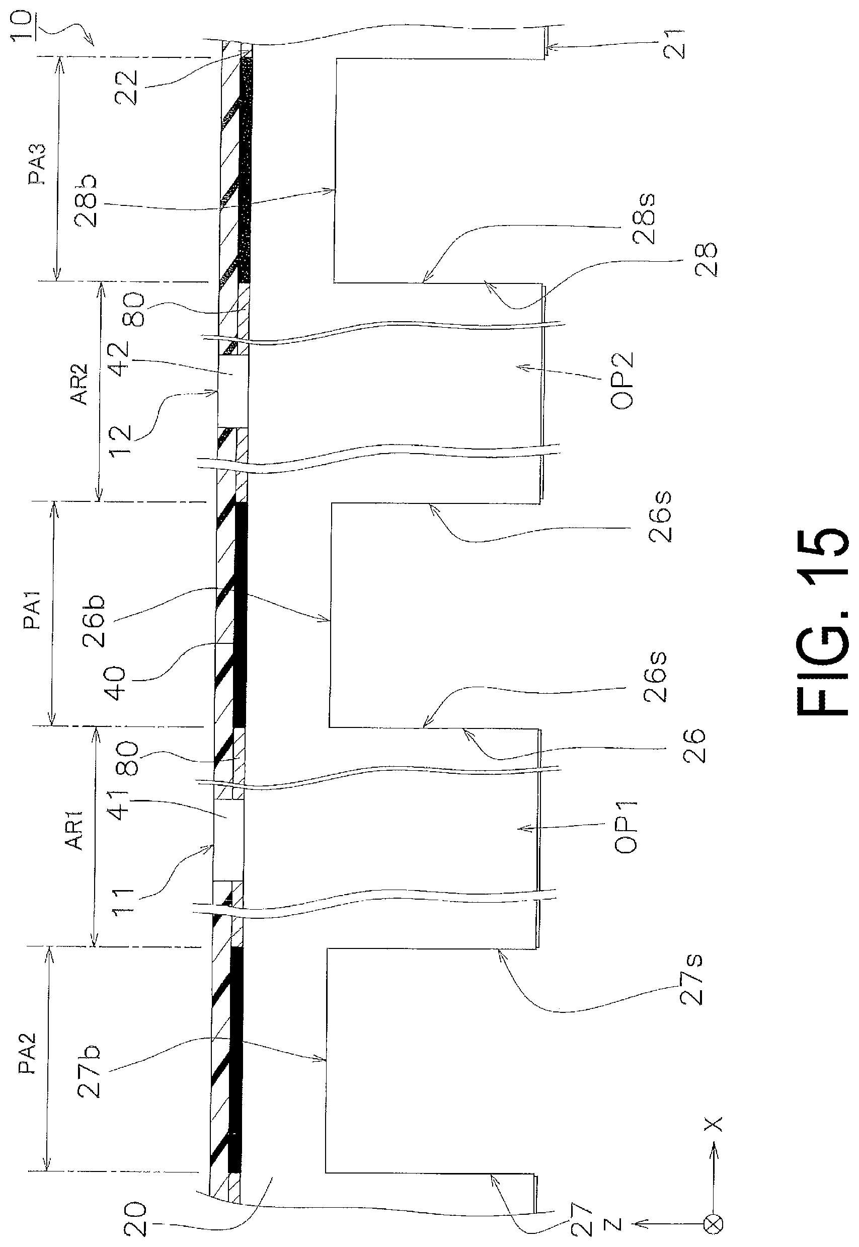 Patent US12328984 Figure 15 – Display device and method for manufacturing display device