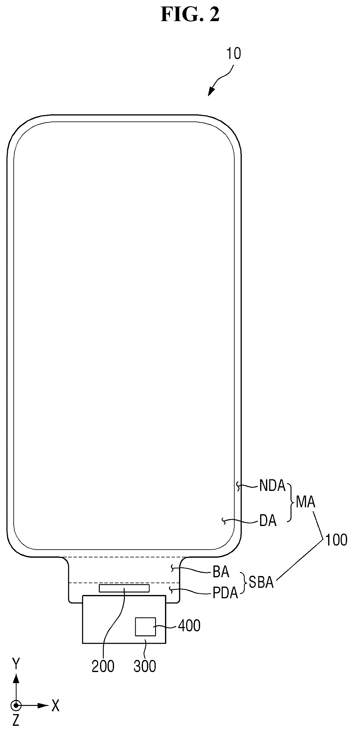 Patent US12328987 Figure 2 – Display device including reflection control layer having UV absorber