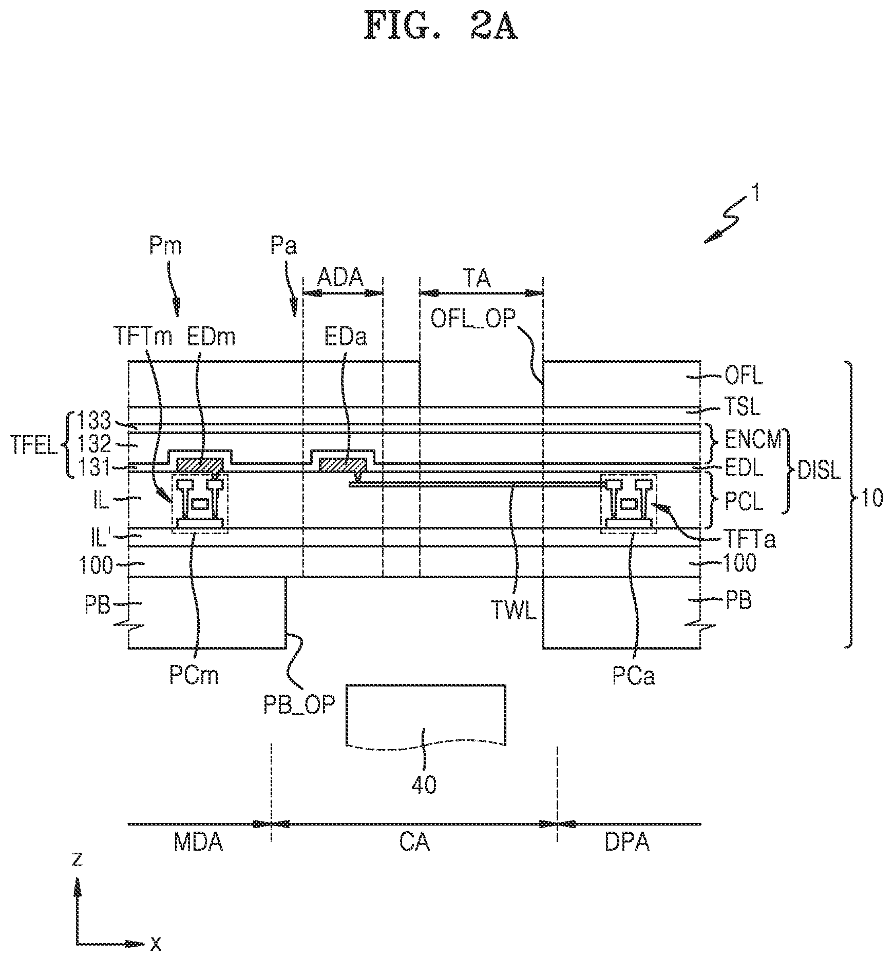 Patent US12328989 Figure 2 – Display panel and display apparatus including the same