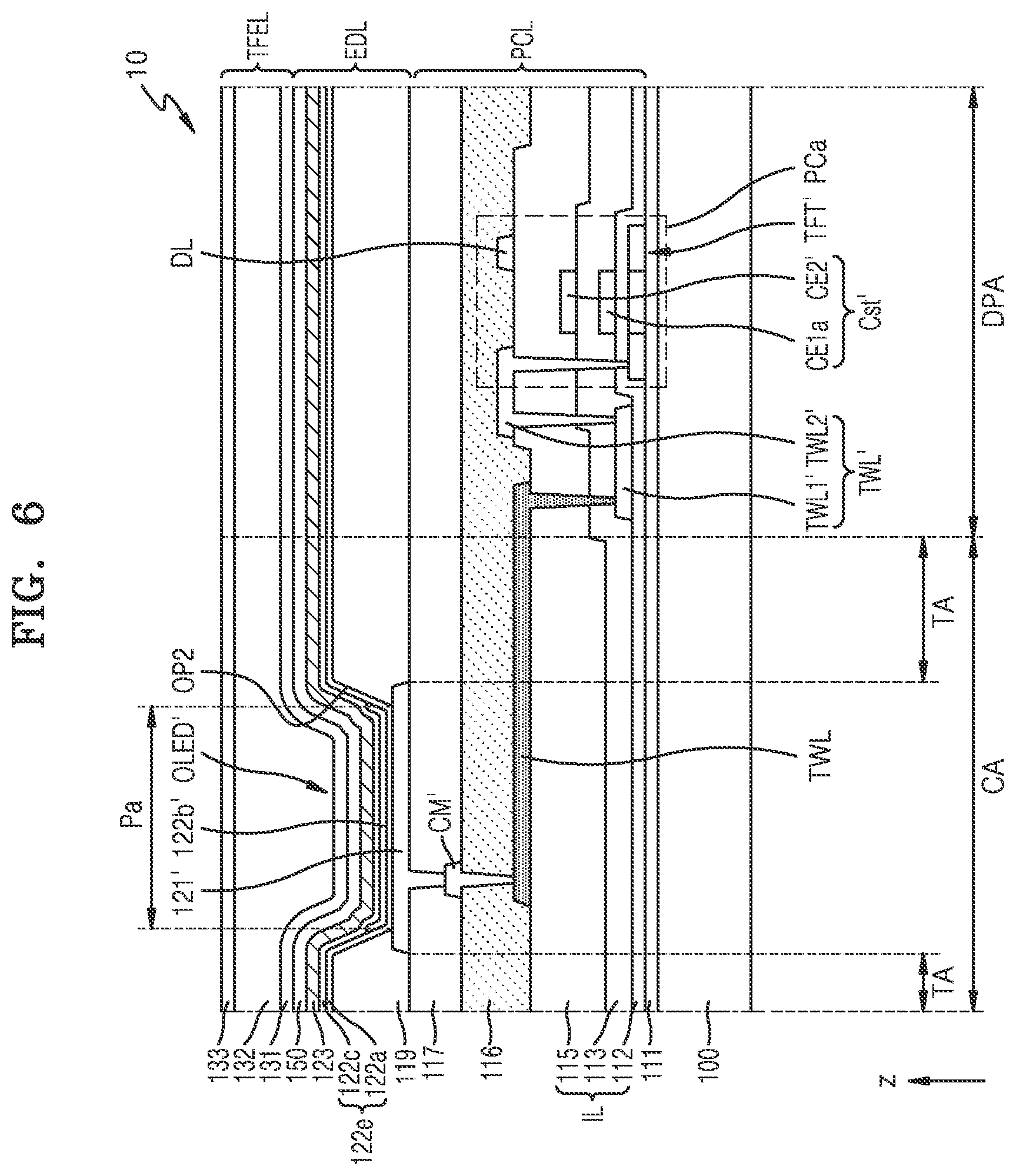 Patent US12328989 Figure 8 – Display panel and display apparatus including the same