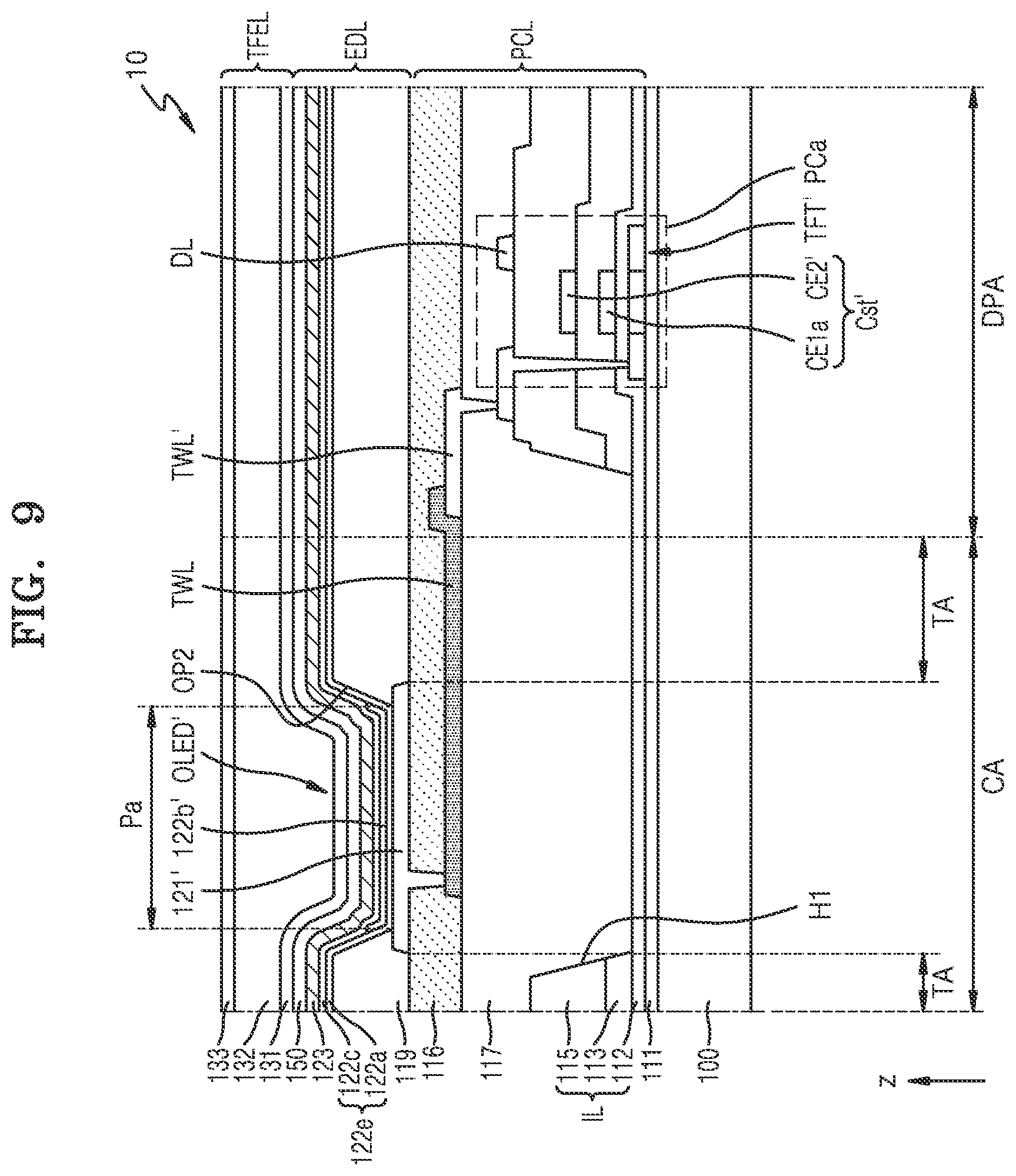 Patent US12328989 Figure 11 – Display panel and display apparatus including the same