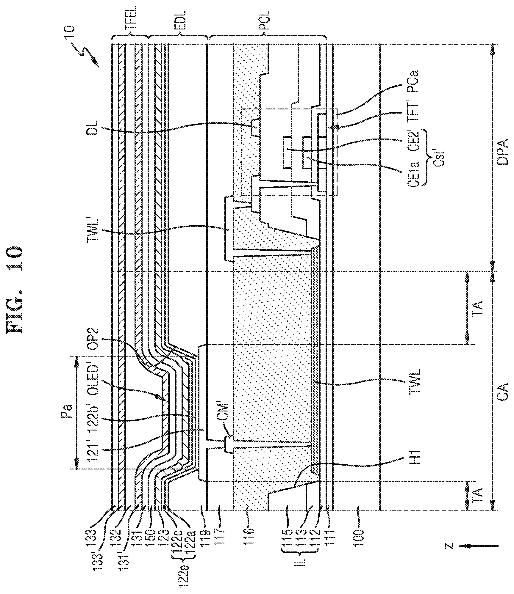 Patent US12328989 Figure 12 – Display panel and display apparatus including the same