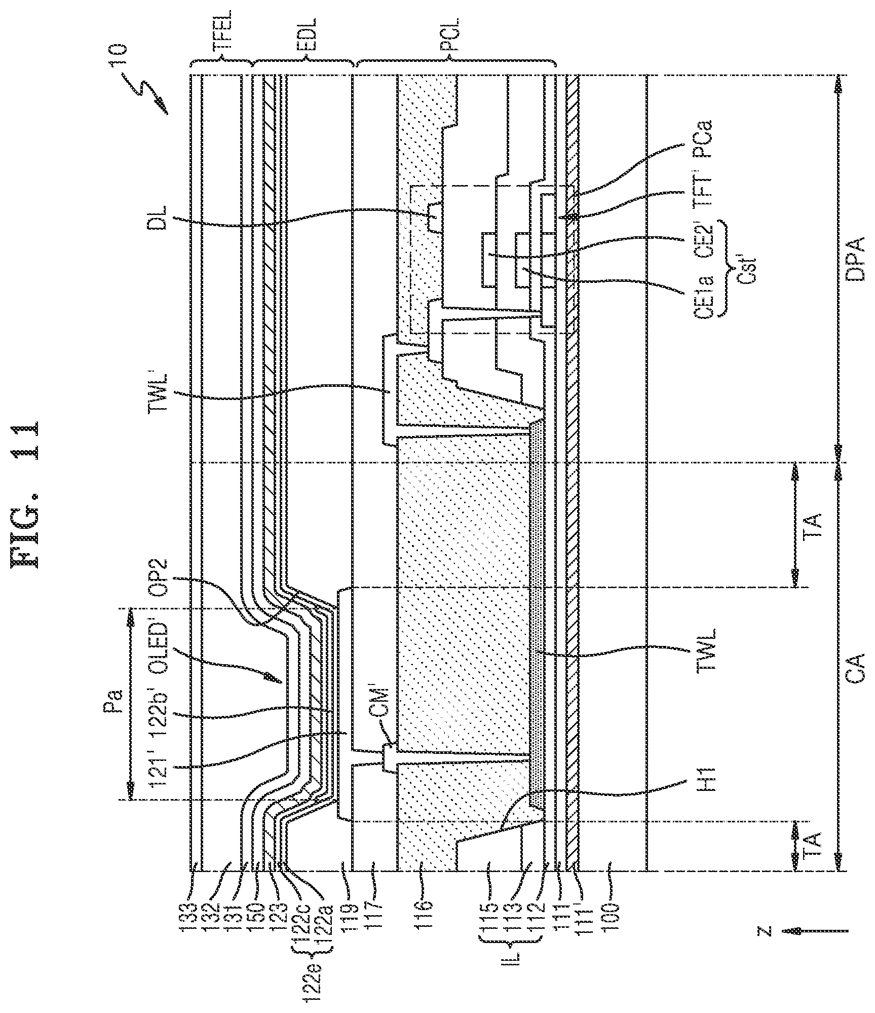 Patent US12328989 Figure 13 – Display panel and display apparatus including the same