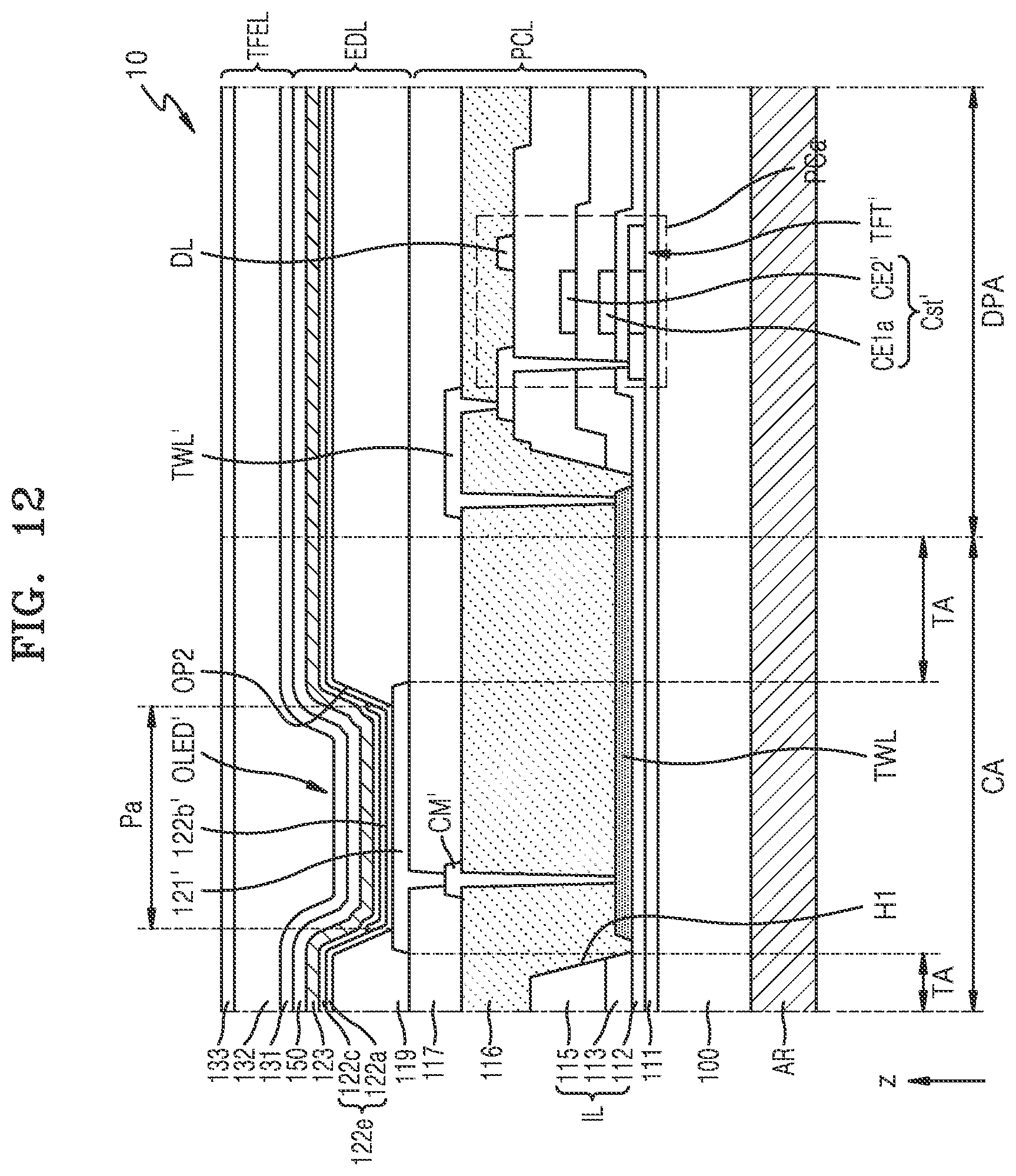 Patent US12328989 Figure 14 – Display panel and display apparatus including the same