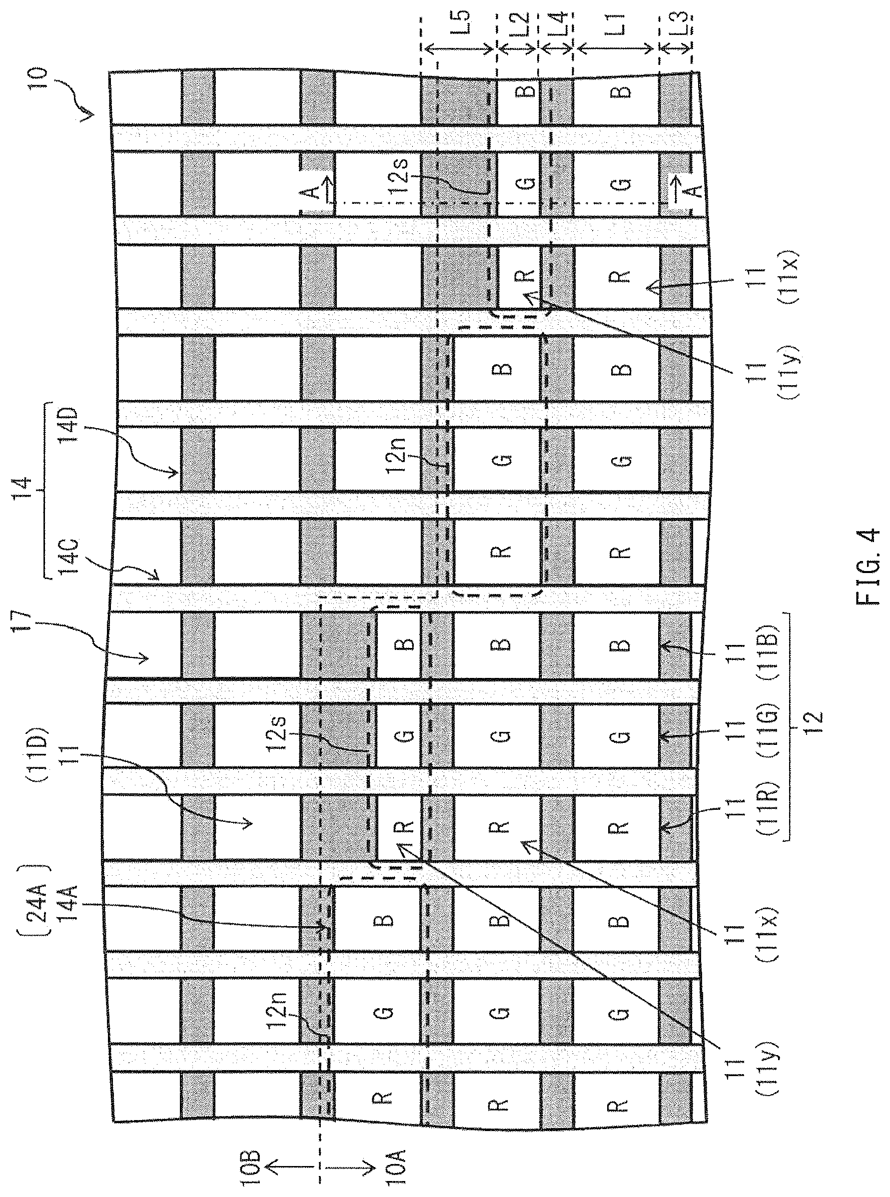 Patent US12328991 Figure 3 – Light-emitting panel, having a specific arrangement of pixels, electronic apparatus, and method of manufacturing light-emitting panel