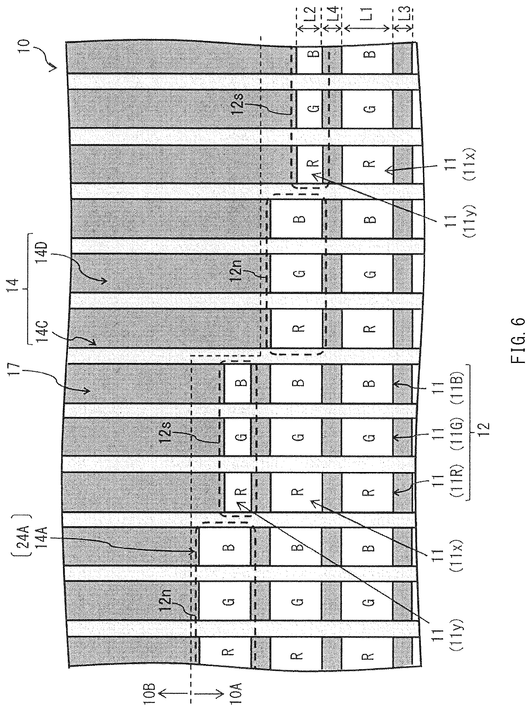 Patent US12328991 Figure 5 – Light-emitting panel, having a specific arrangement of pixels, electronic apparatus, and method of manufacturing light-emitting panel