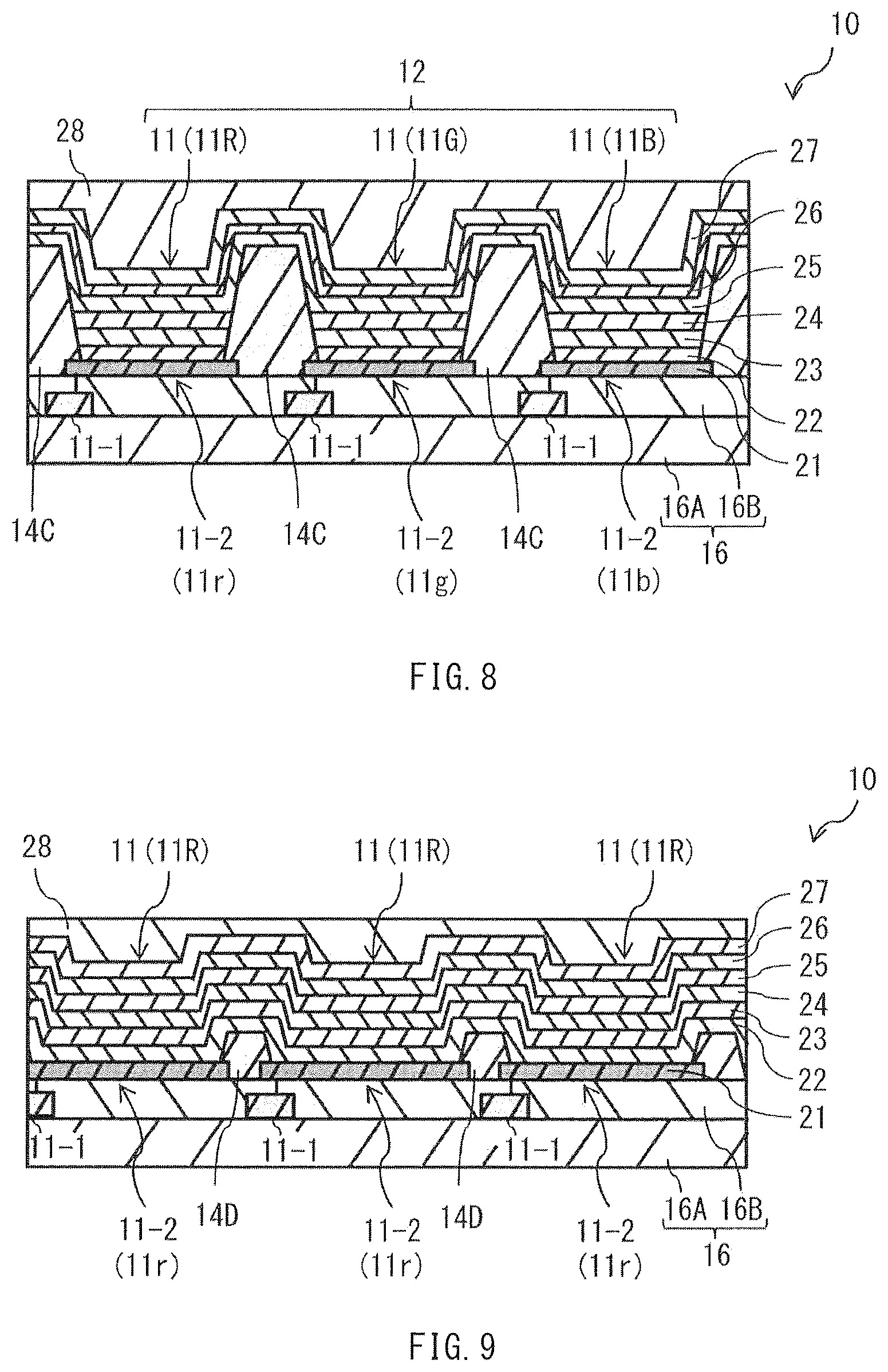 Patent US12328991 Figure 7 – Light-emitting panel, having a specific arrangement of pixels, electronic apparatus, and method of manufacturing light-emitting panel