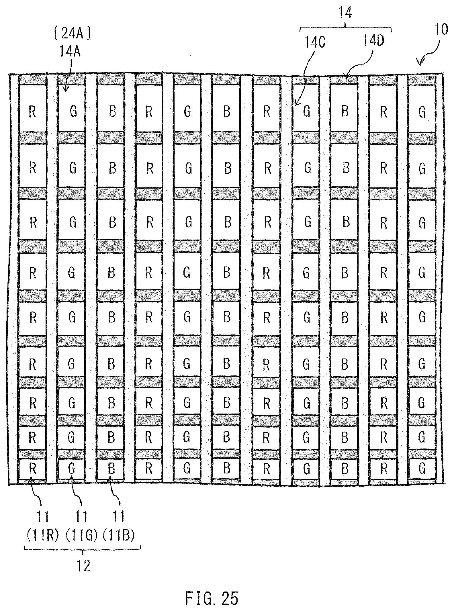 Patent US12328991 Figure 19 – Light-emitting panel, having a specific arrangement of pixels, electronic apparatus, and method of manufacturing light-emitting panel