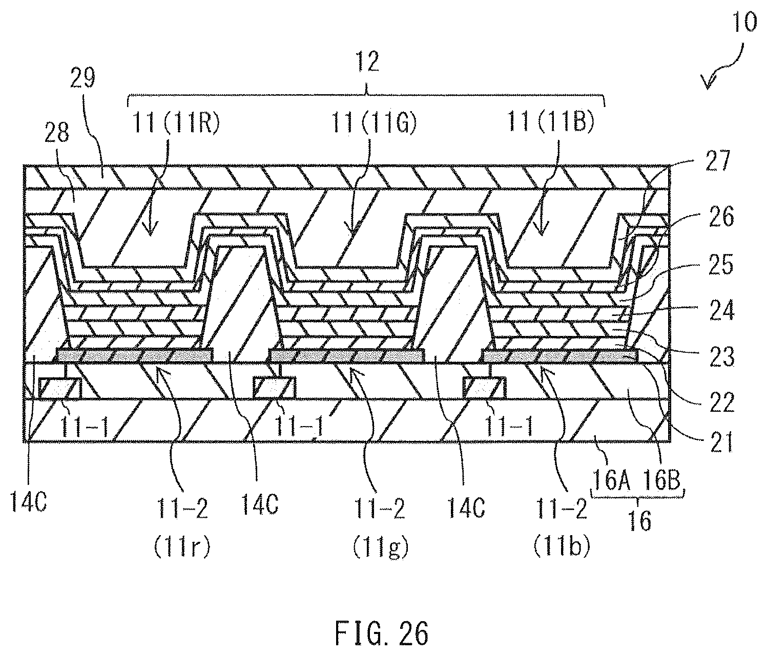 Patent US12328991 Figure 20 – Light-emitting panel, having a specific arrangement of pixels, electronic apparatus, and method of manufacturing light-emitting panel