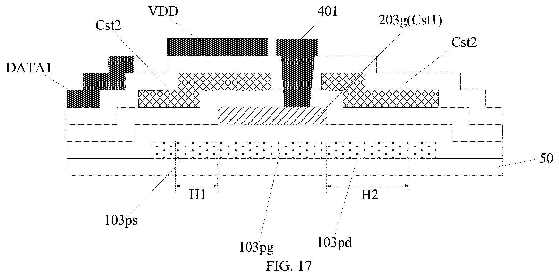 Patent US12328996 Figure 17 – Display substrate, method of forming display substrate, and display device