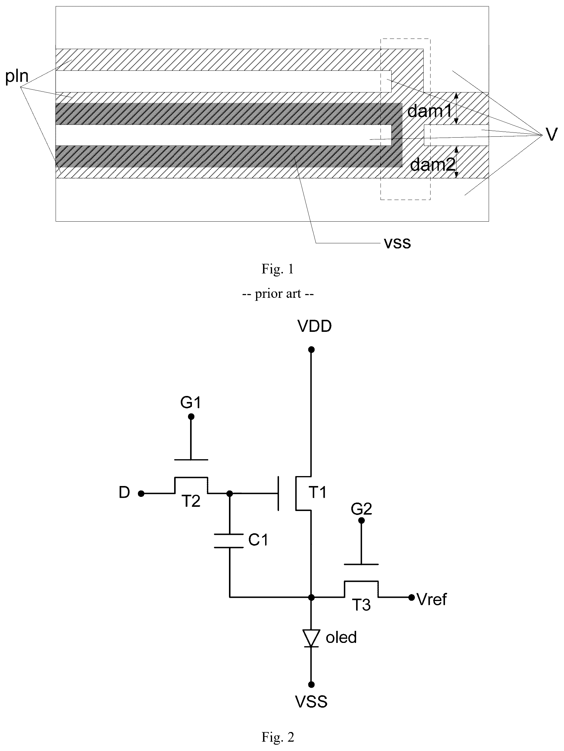 Patent US12328997 Figure 1 – Display panel and display apparatus having arrangement of dam regions