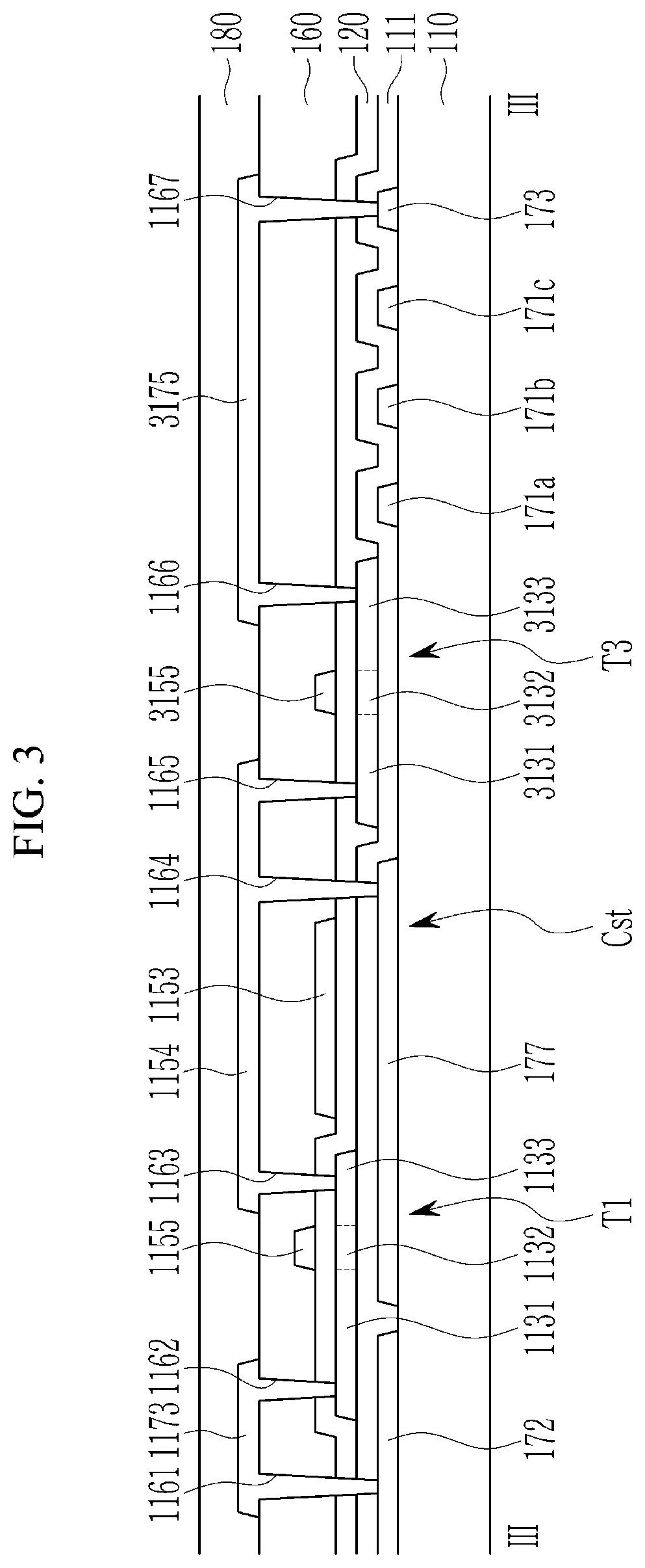 Patent US12328998 Figure 3 – Display device and method for repairing the same