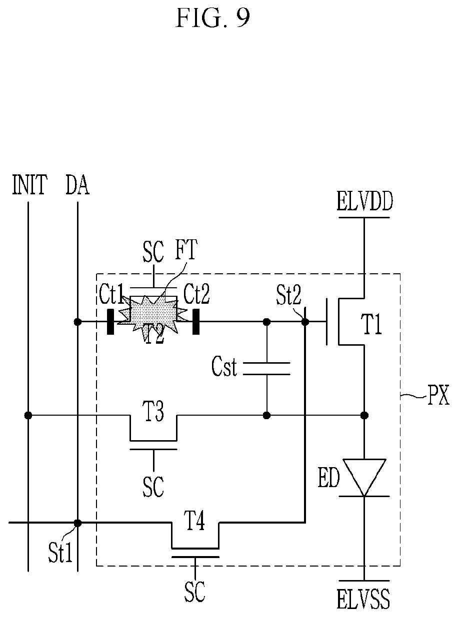 Patent US12328998 Figure 9 – Display device and method for repairing the same