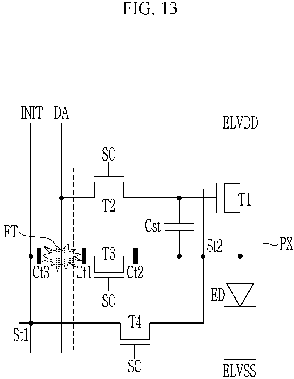 Patent US12328998 Figure 13 – Display device and method for repairing the same