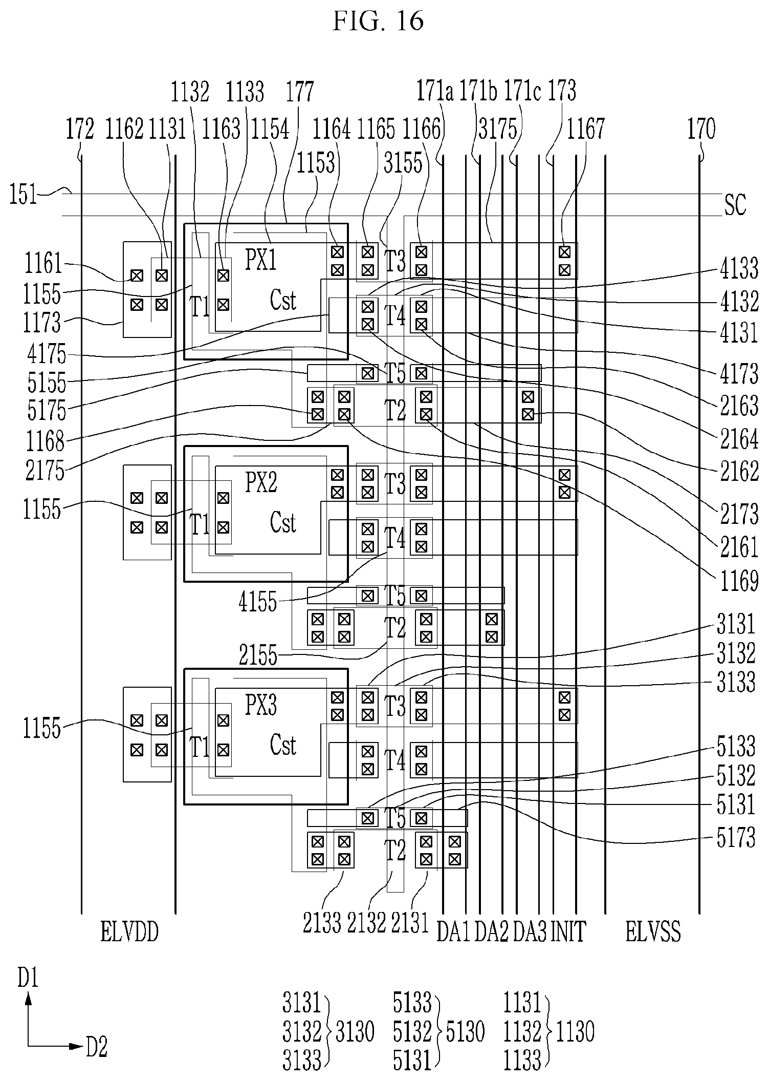 Patent US12328998 Figure 16 – Display device and method for repairing the same