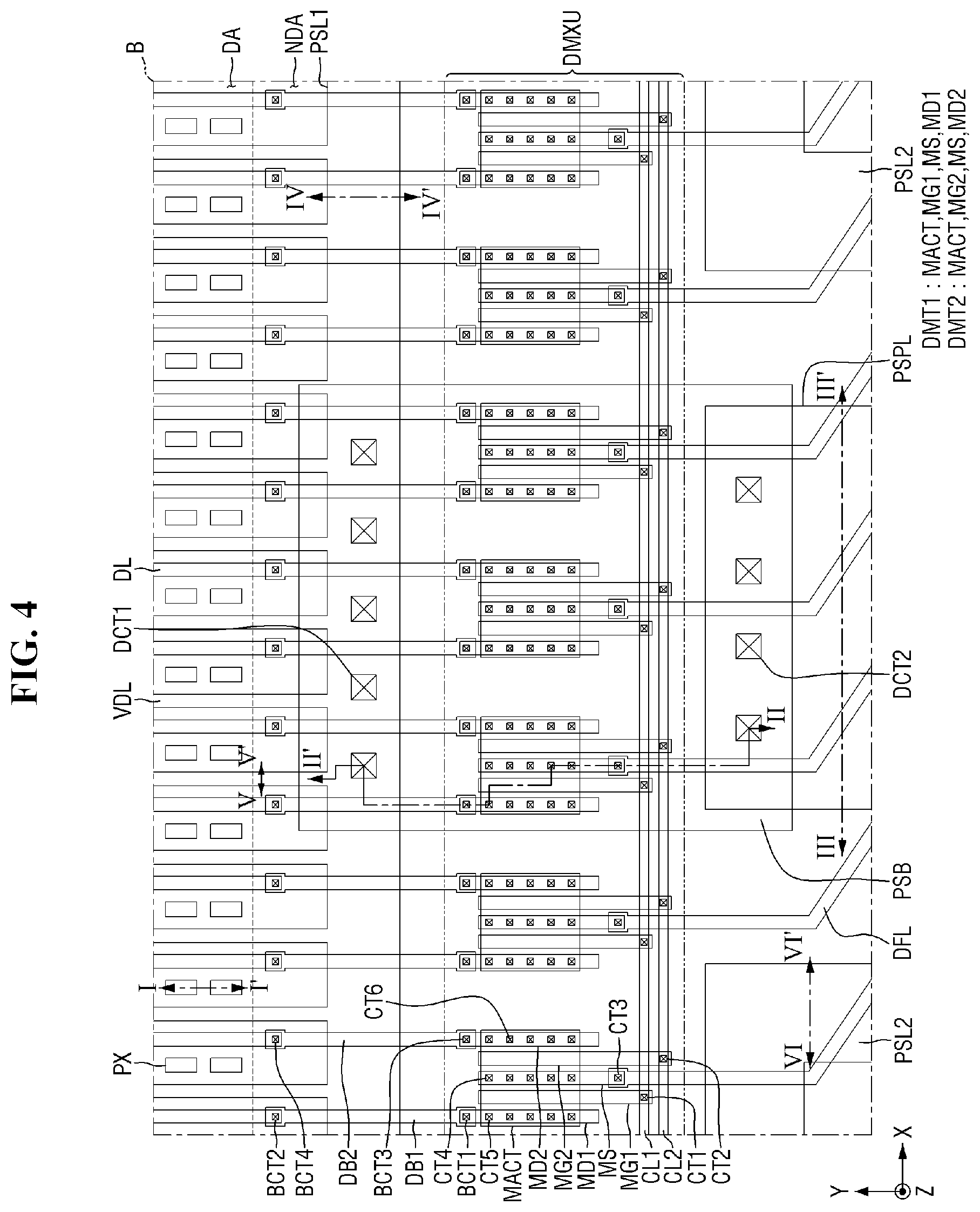 Patent US12329002 Figure 4 – Sub-power lines in non-display area, display device including the same and method for providing the same