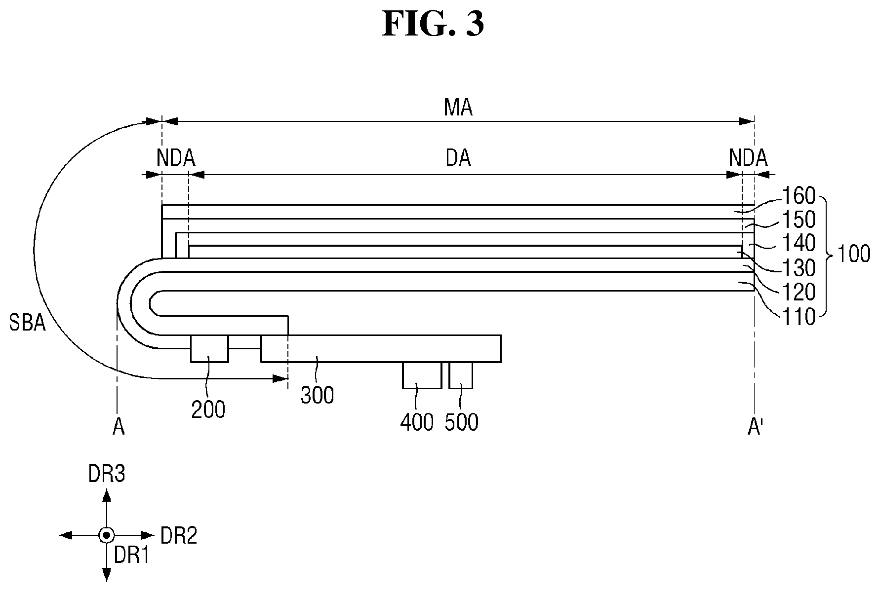 Patent US12329003 Figure 3 – Display device
