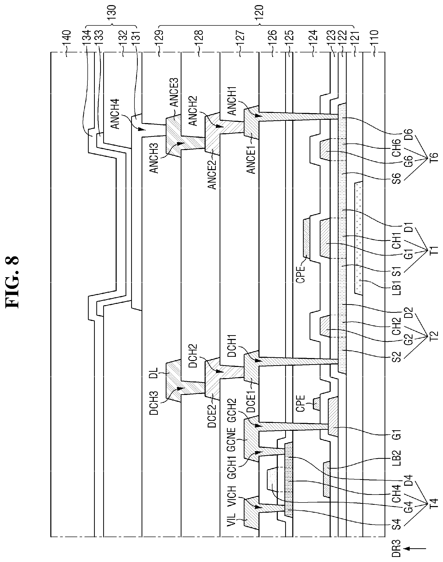 Patent US12329003 Figure 8 – Display device
