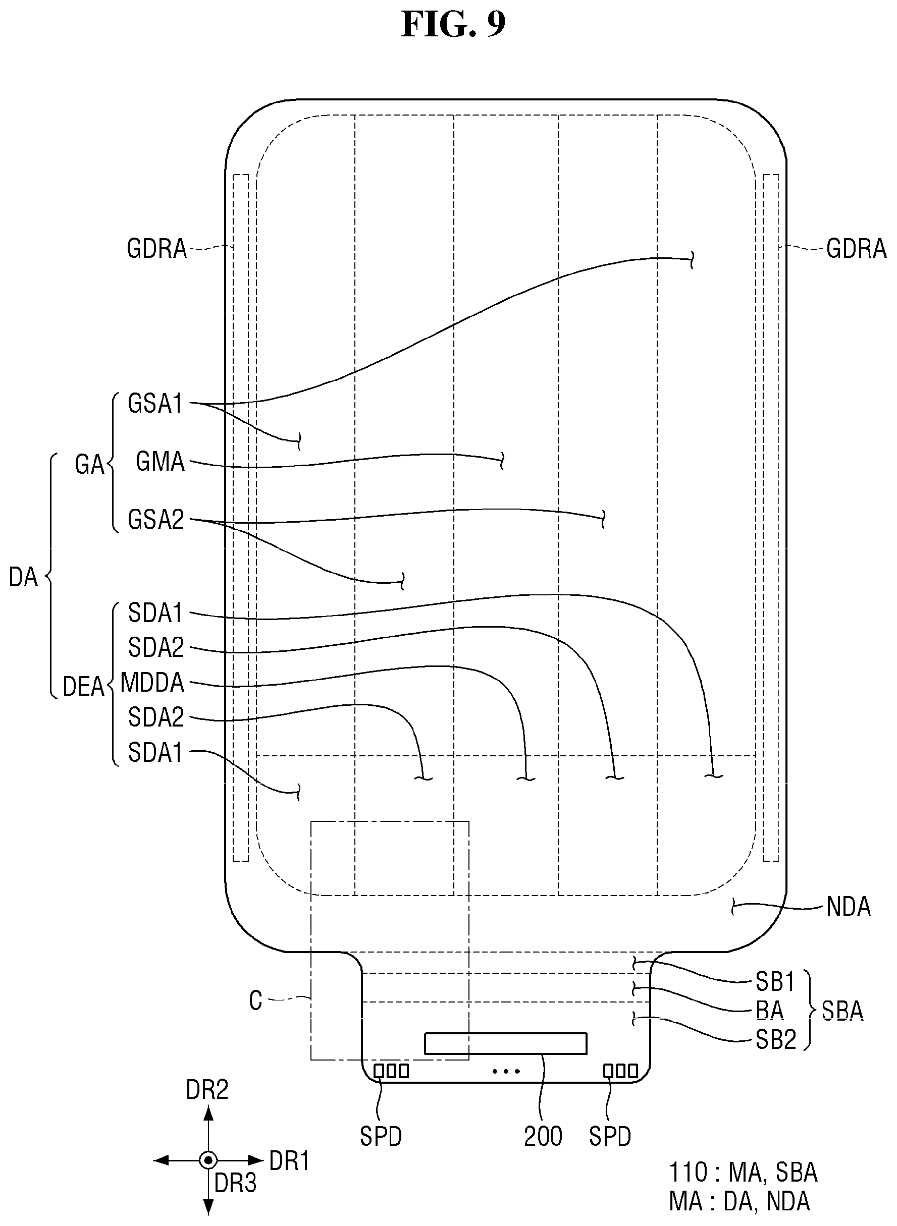 Patent US12329003 Figure 9 – Display device