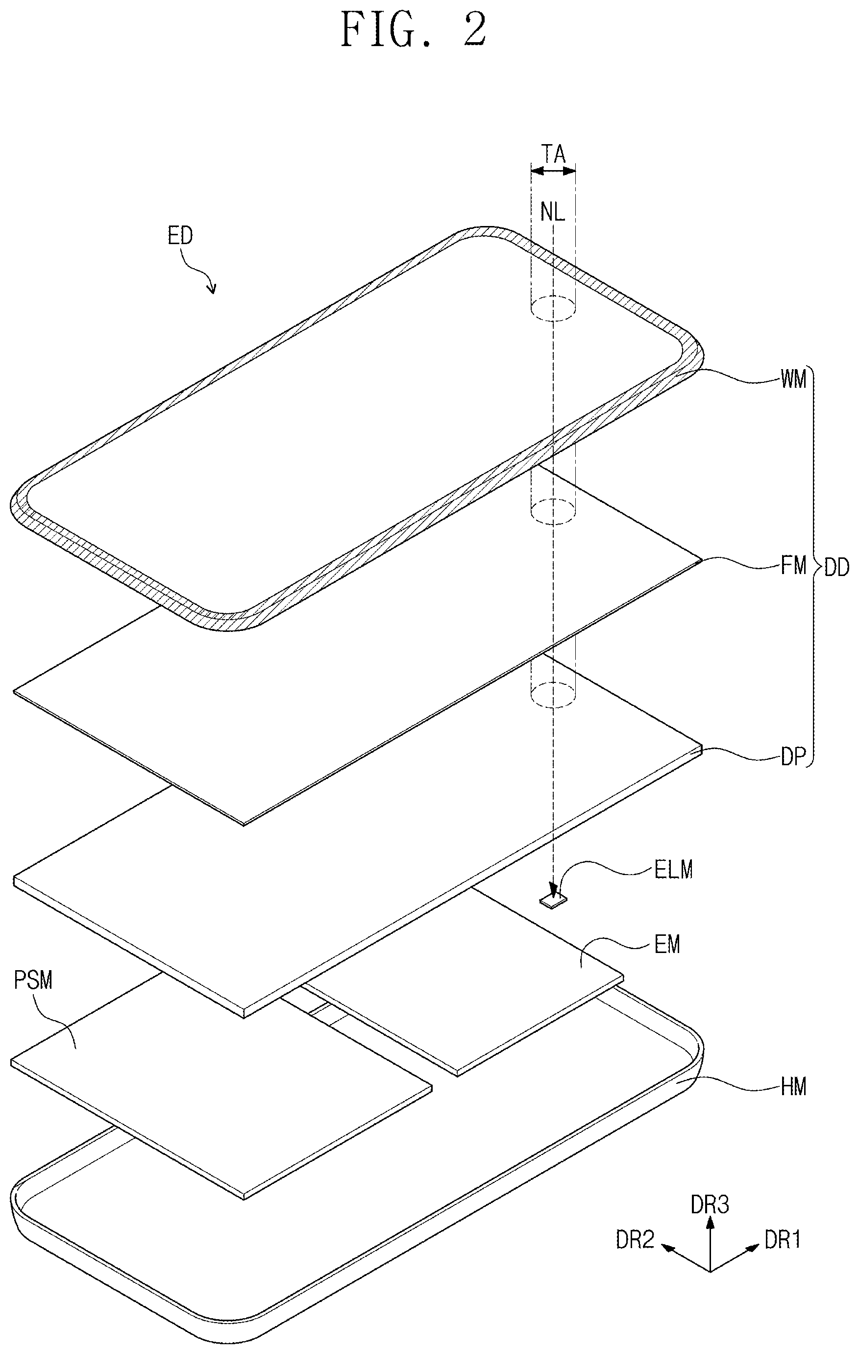 Patent US12329005 Figure 2 – Display panel and electronic device including the same