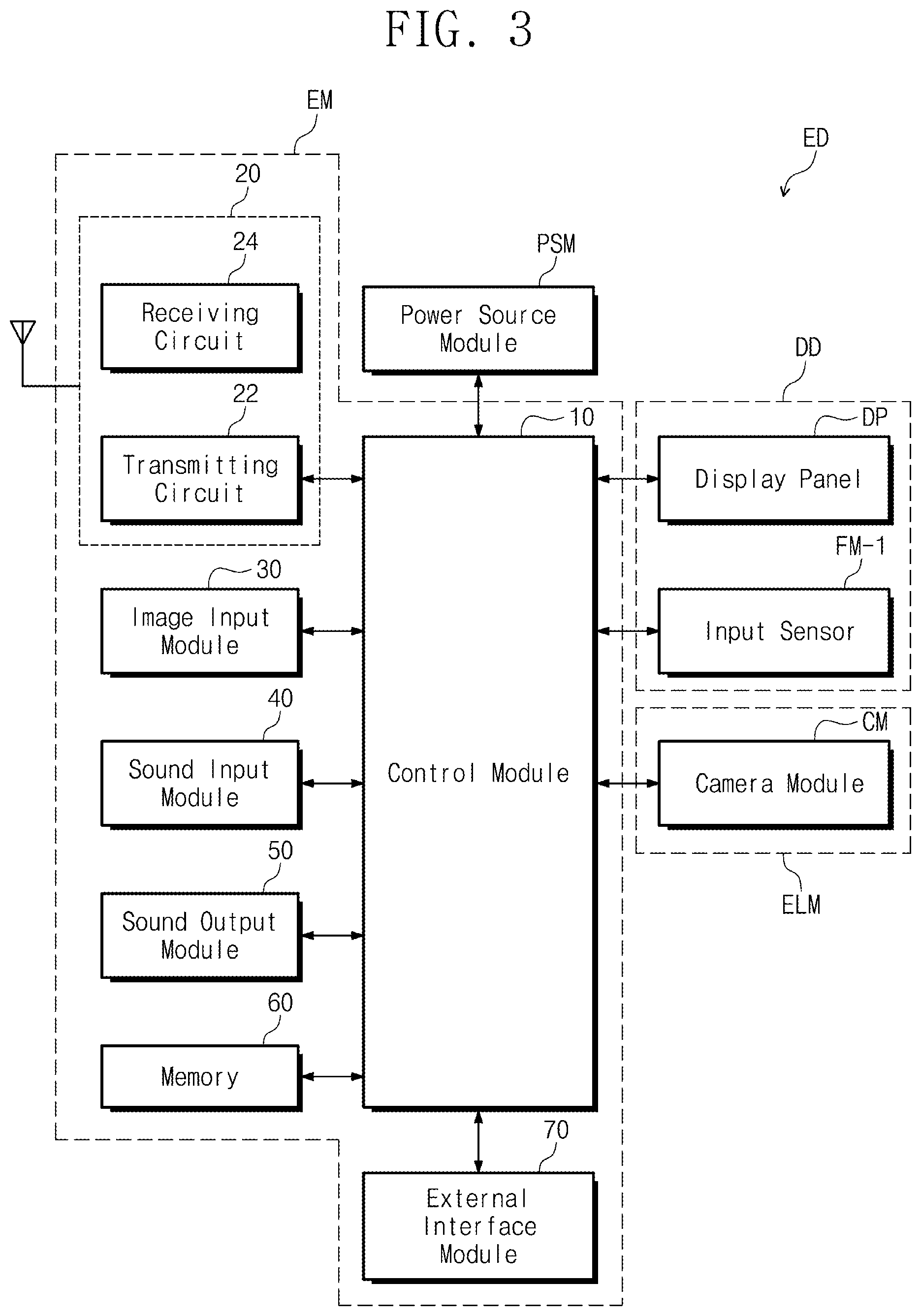 Patent US12329005 Figure 3 – Display panel and electronic device including the same
